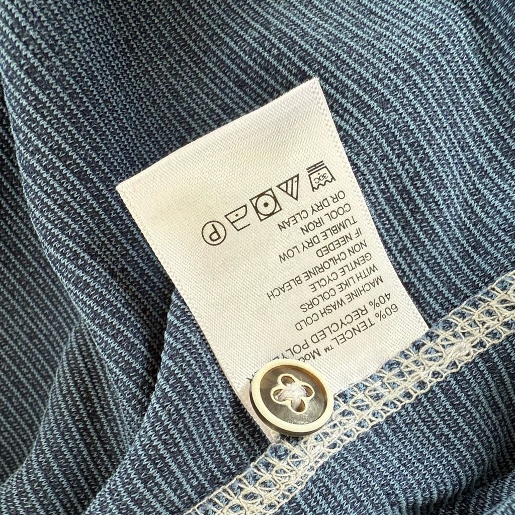 Tommy Bahama Tommy Bahama Blue Micro Stripe Long Sleeve Polo Shirt 3XL Ta Size US XXL / EU 58 / 5 - 9 Thumbnail