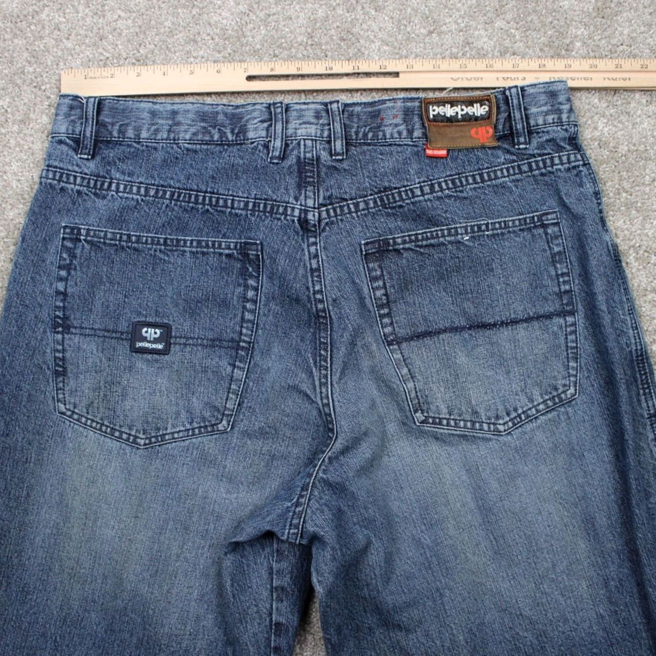 Pelle Pelle Pelle Pelle Jeans Mens 40x34 Blue Baggy Y2K 90s Vintage Hip Hop Straight Skater Jeans Mens Size US 40 / EU 56 - 7 Thumbnail