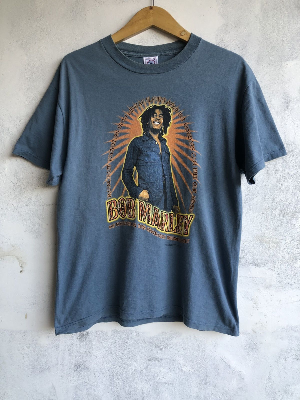 Bob Marley × Japanese Brand Vintage 90s Bob Marley Tshirt Tee Size US M / EU 48-50 / 2 - 1 Thumbnail