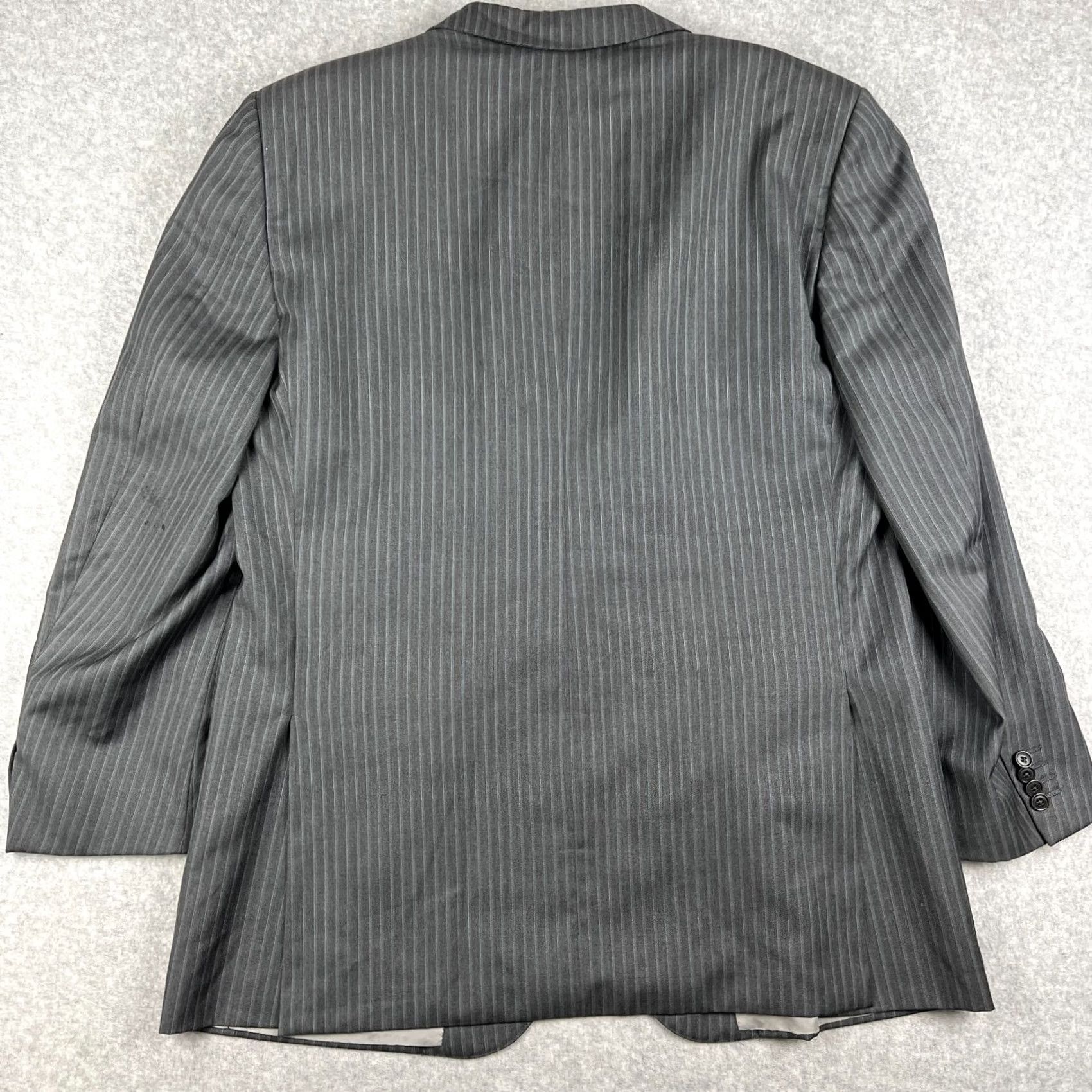 Ermenegildo Zegna Ermenegildo Zegna Wool Blazer Sport Coat 46L Mens Grey Striped Suit Jacket Size 46R - 2 Thumbnail