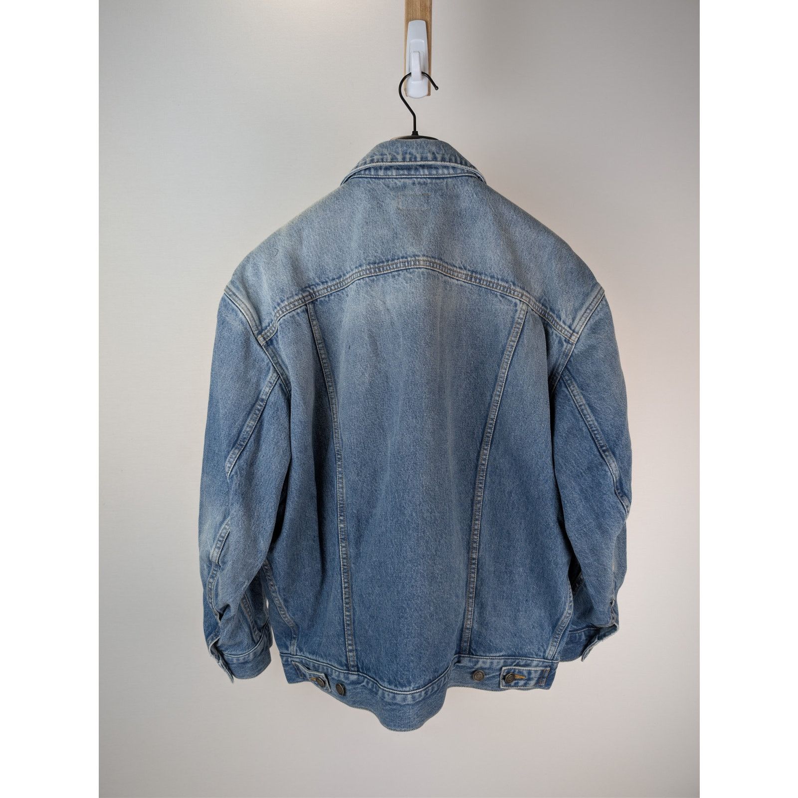 Saint Laurent Paris o1rshd1 Egg Shape Denim Jacket in Plain Lake Medium Blue Size US S / EU 44-46 / 1 - 9 Thumbnail