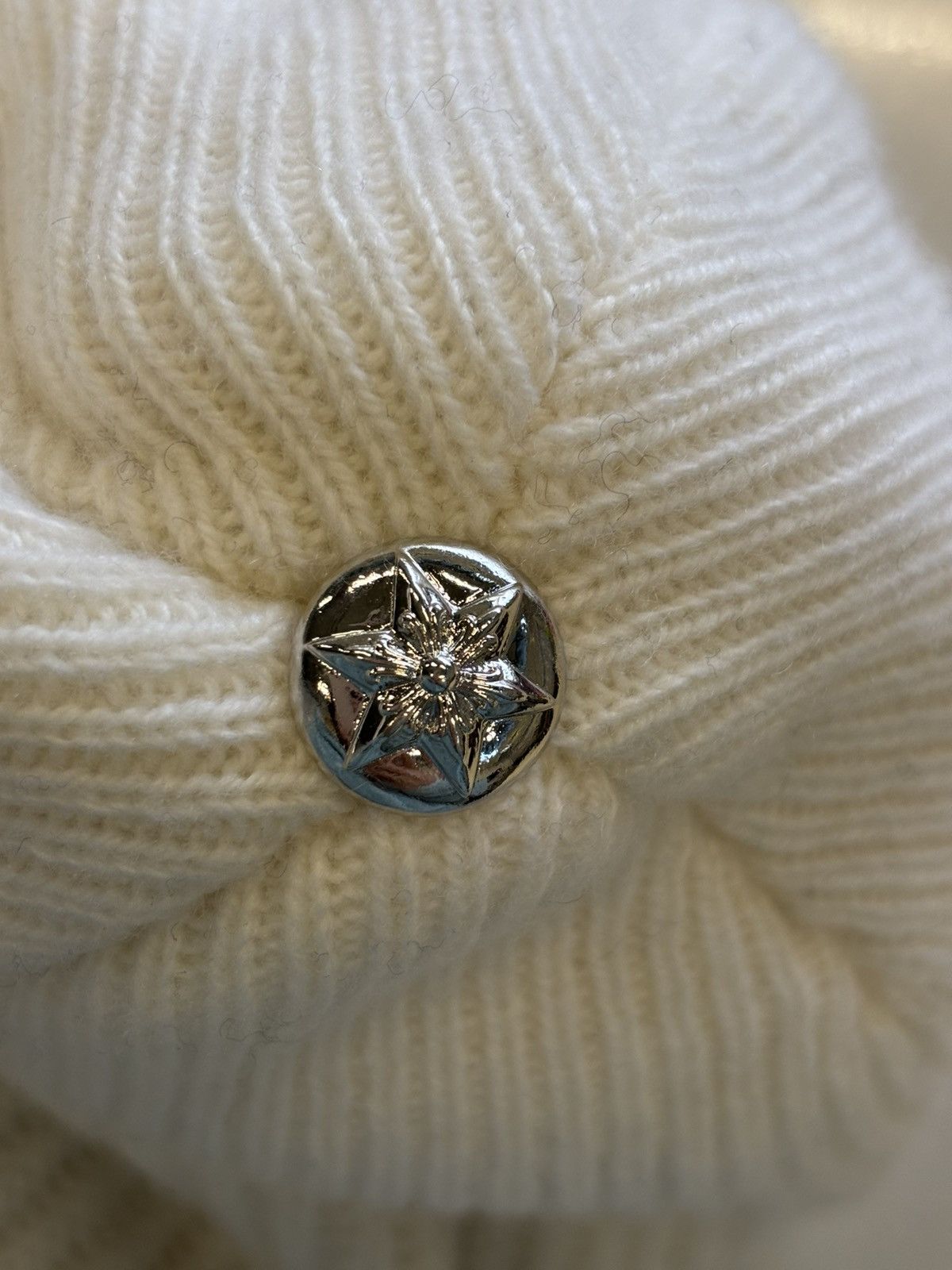 Chrome Hearts Big daddy white cashmere beanie Size ONE SIZE - 3 Thumbnail