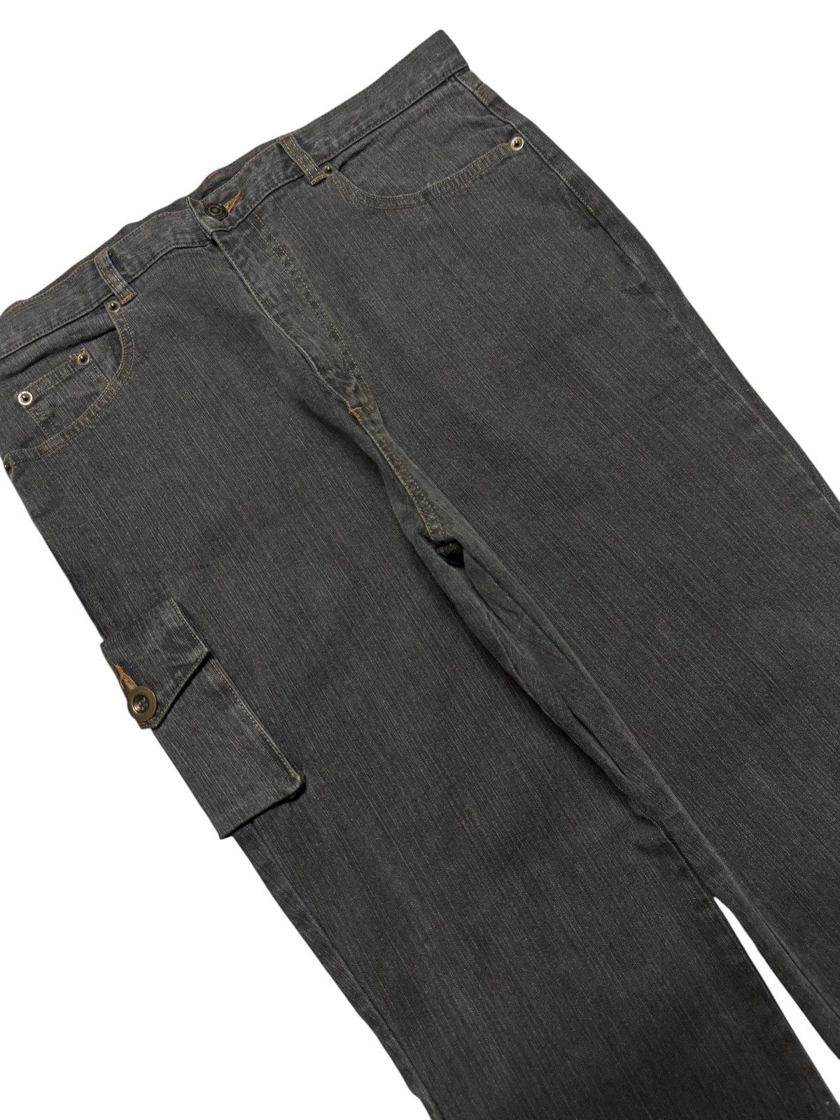 Tornado Mart FLARED VINTAGE LIVE CLAIRE RARE LACE-UP SPLIT LEATHER JEANS Size US 32 / EU 48 - 8 Thumbnail