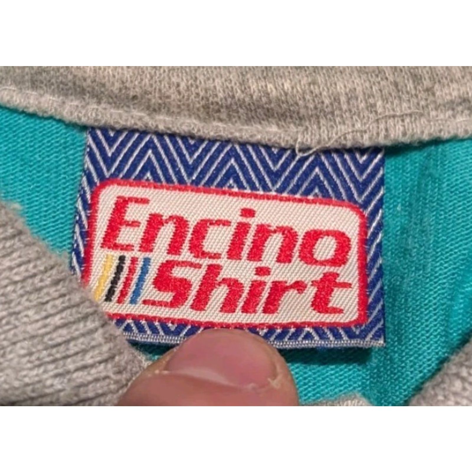 Vintage VINTAGE Encino Surf Stripe Polo Shirt Mens Polo Shirt Medium Tall Blue/Gray 1970s USA Made Short Sleeve Navy Gray Vintage Size US M / EU 48-50 / 2 - 7 Thumbnail