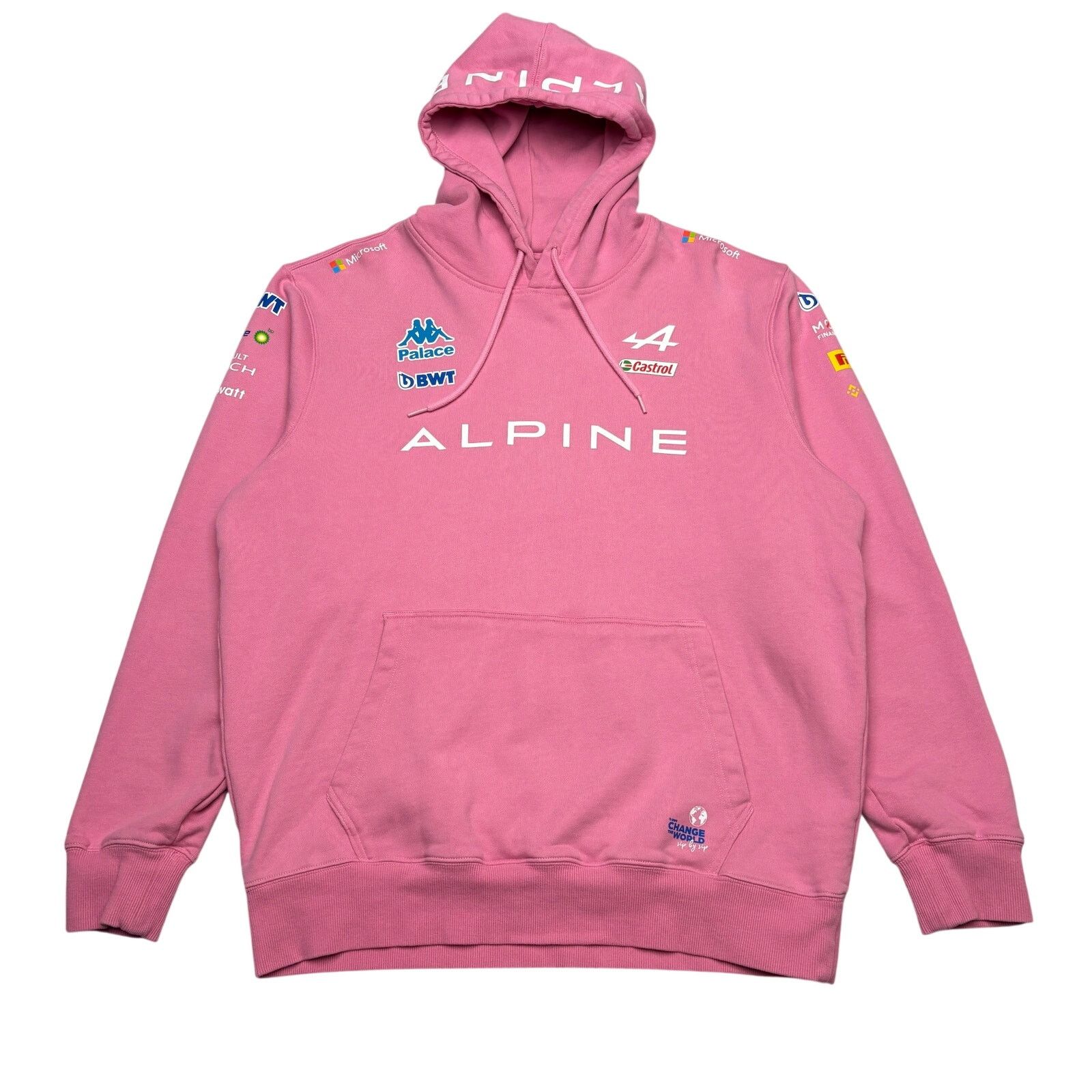 Palace Palace x Kappa For Alpine F1 Pink Hoodie Men's XL 350 GSM Size US XL / EU 56 / 4 - 1 Thumbnail