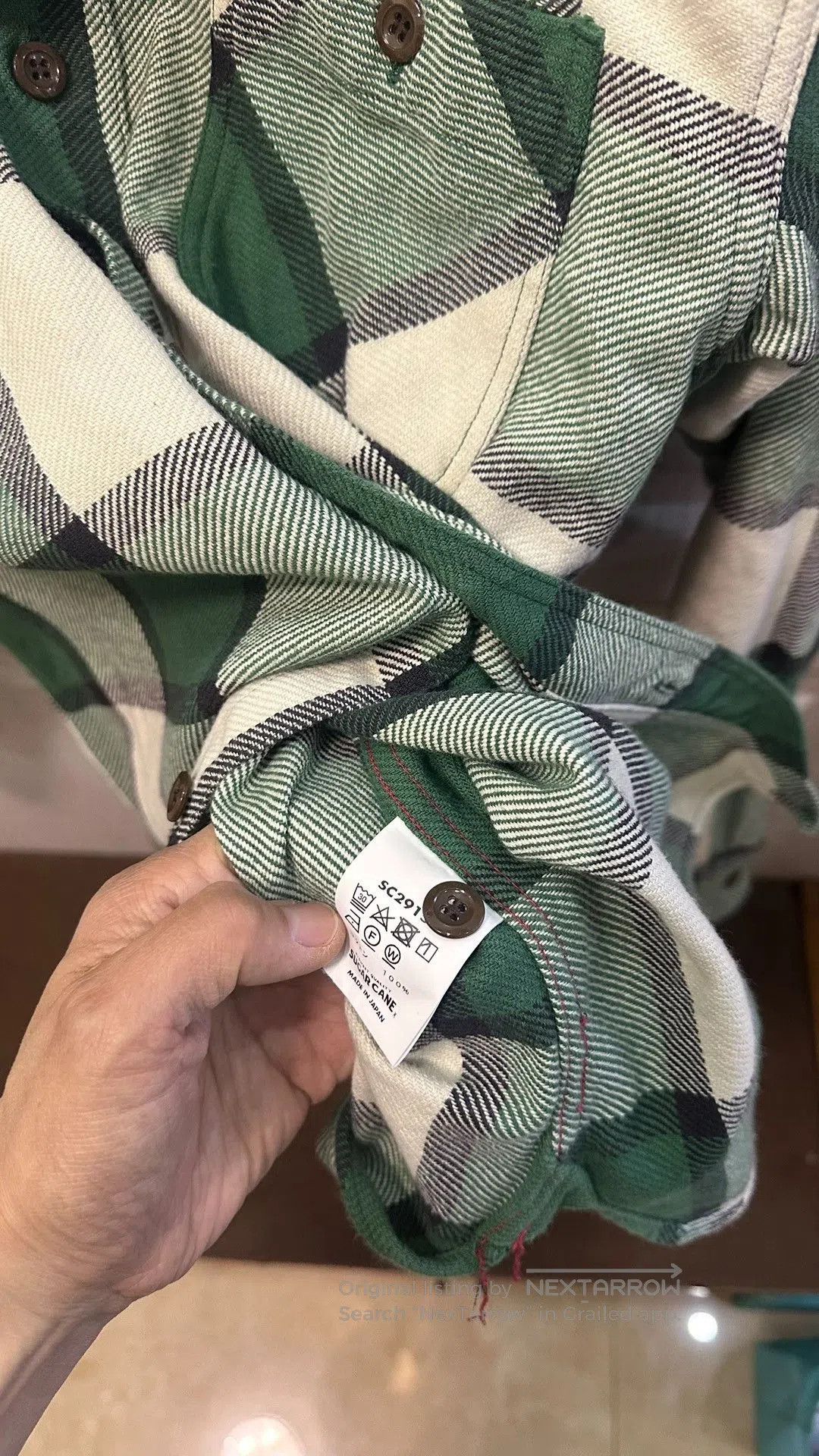 Sugar Cane Sugar Cane Green Flannel Plaid Shirt. Size US M / EU 48-50 / 2 - 6 Thumbnail