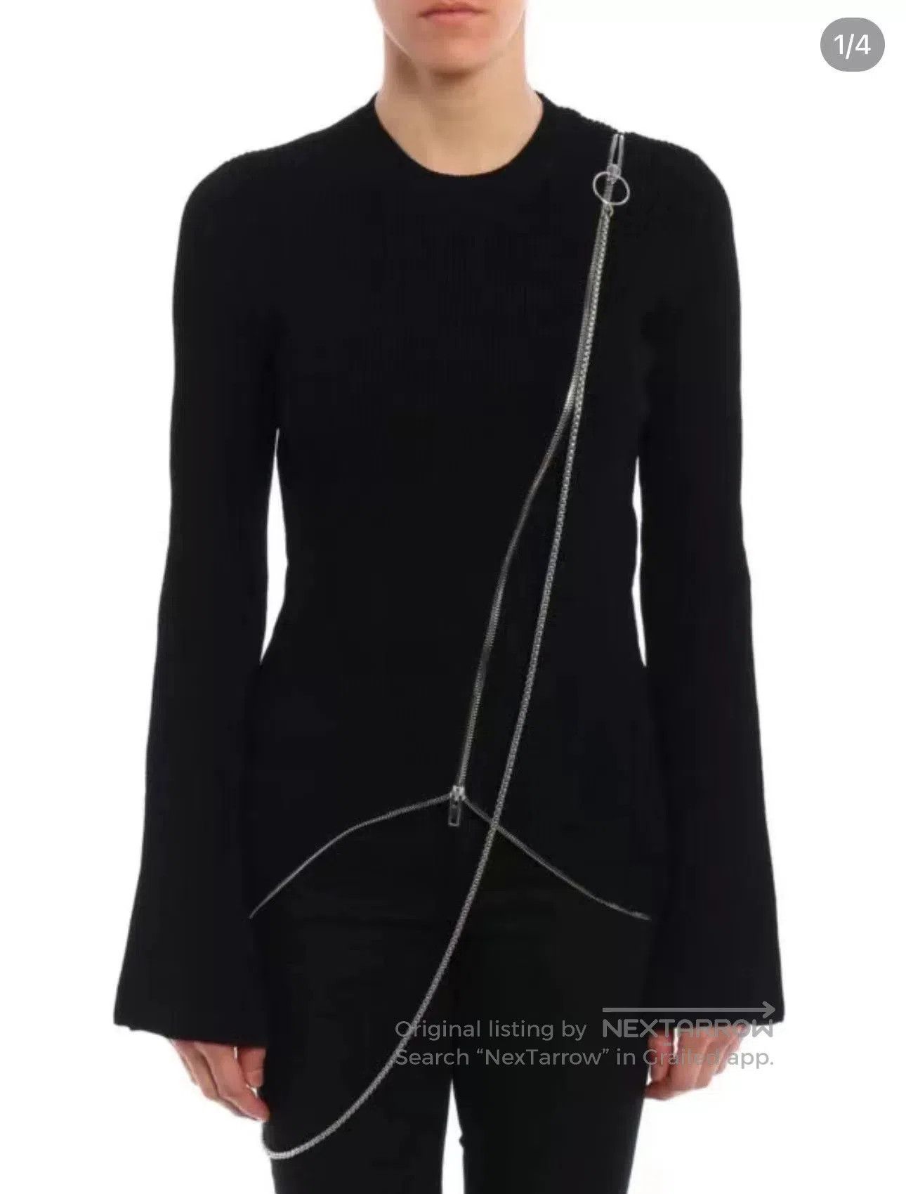 Givenchy Givenchy Irregular Hem Zipper Sweater. Size M / US 6-8 / IT 42-44 - 1 Thumbnail
