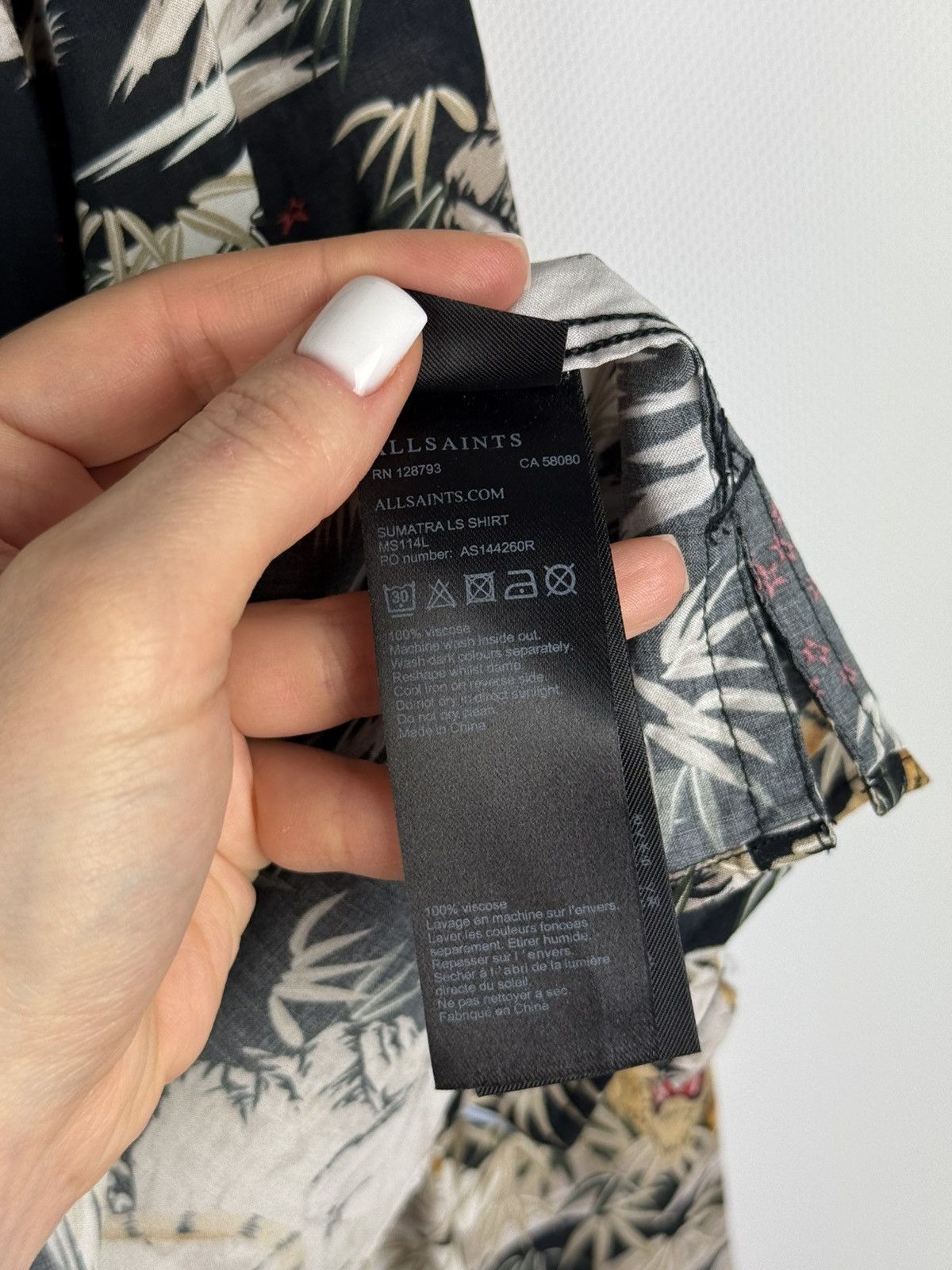Allsaints × Japanese Brand Allsaints Sumatra LS Overprinted Viscose Button Up Shirt Size US S / EU 44-46 / 1 - 13 Thumbnail