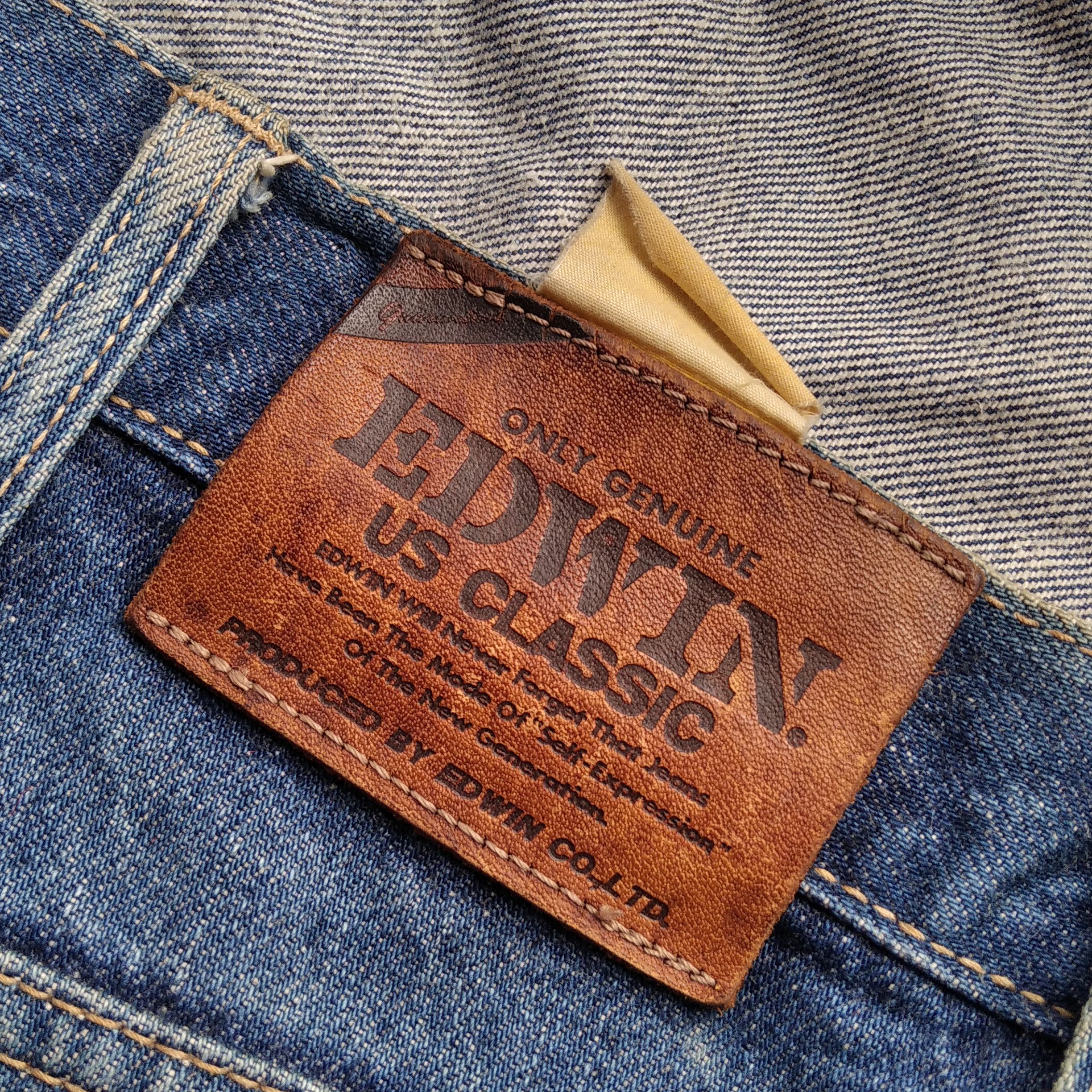 Edwin Vintage 90's EDWIN "US CLASSIC" Worn Denim Size US 34 / EU 50 - 5 Thumbnail