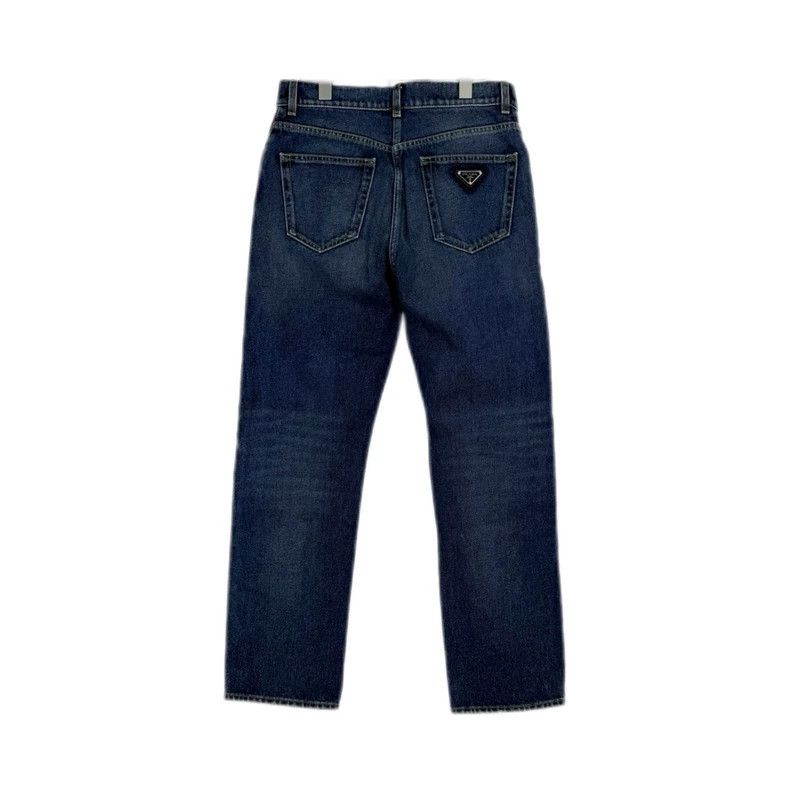 Prada Prada Washed blue metal triangle jeans 2502-Nextarrow Size US 27 - 2 Thumbnail