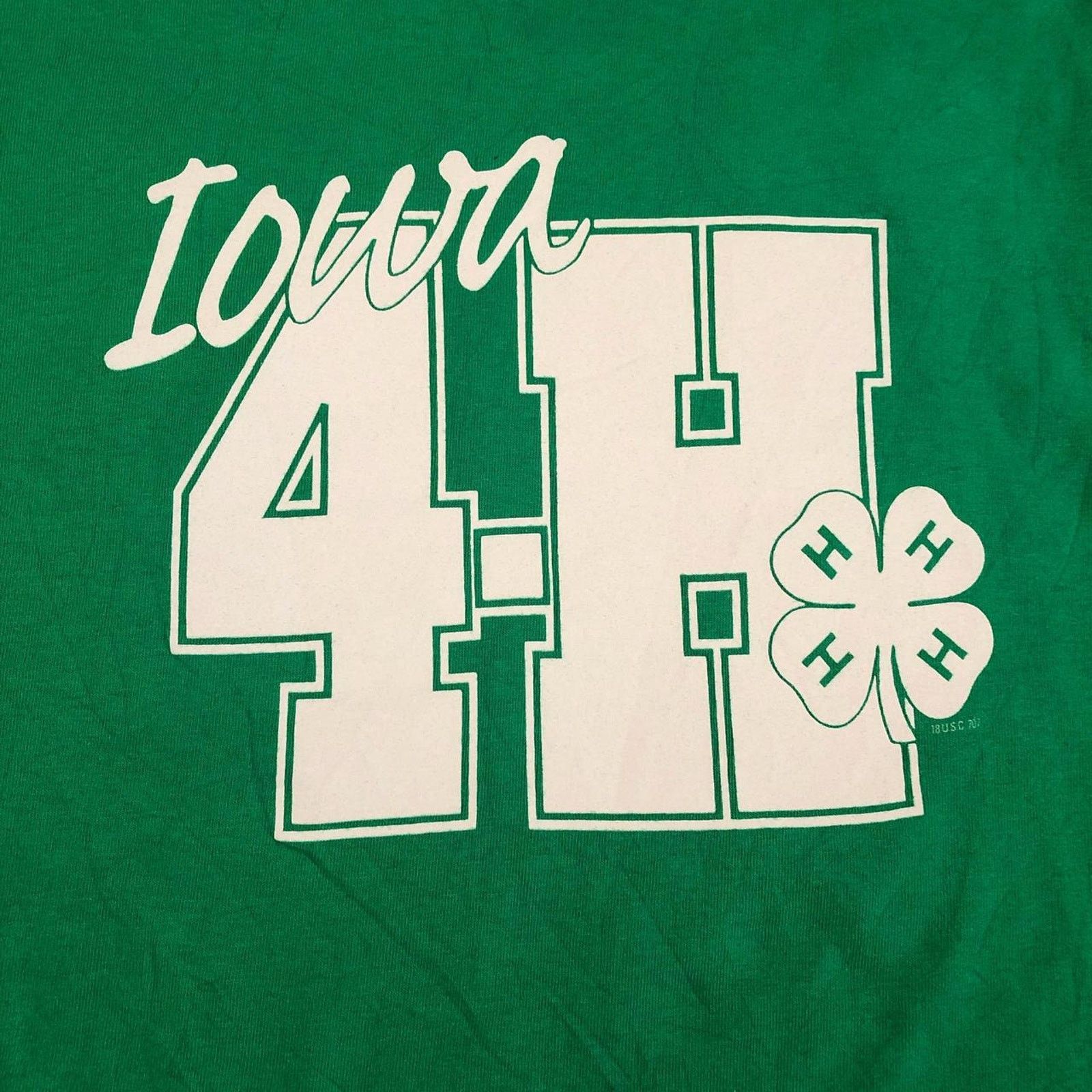 Gildan Green Iowa 4-H Clover Graphic Tee Size US M / EU 48-50 / 2 - 3 Thumbnail