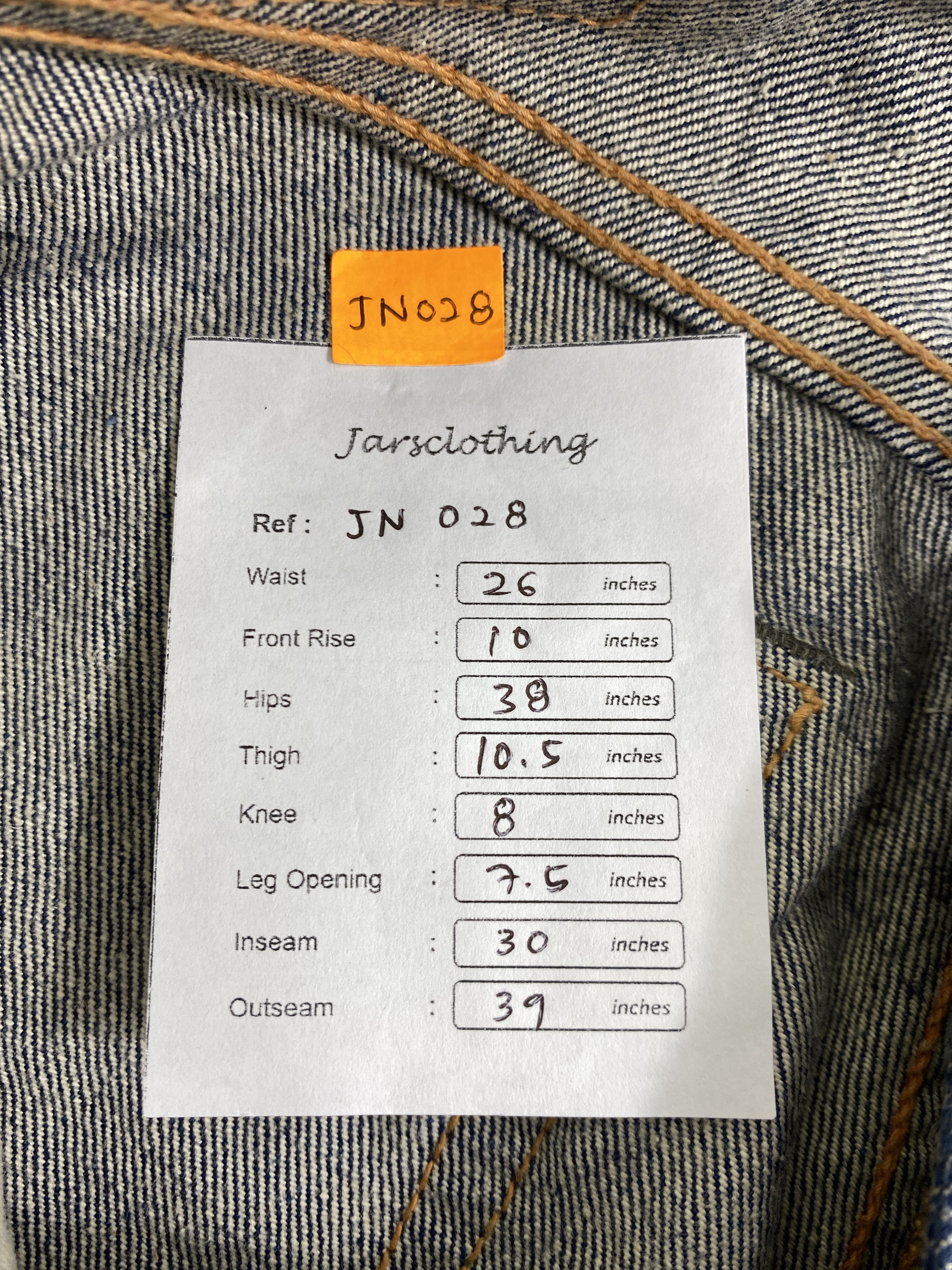 Japanese Brand Vintage Canton Japanese Brand Redline Denim 26x30 JN028 Size US 26 / EU 42 - 7 Thumbnail