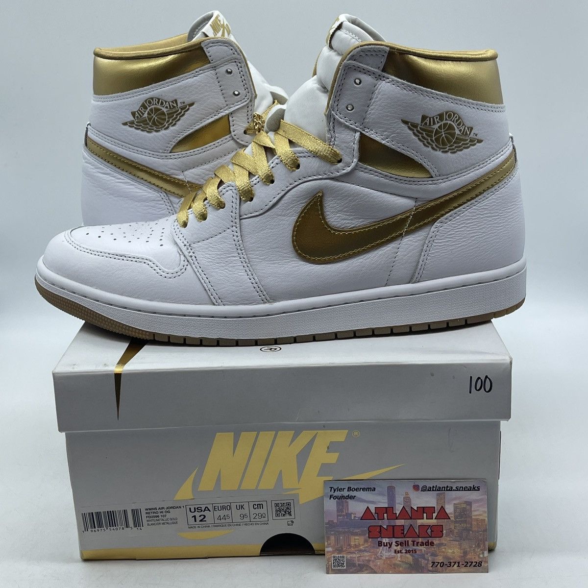 Jordan Brand Air Jordan 1 metallic gold Size US 12 / EU 45 - 1 Thumbnail
