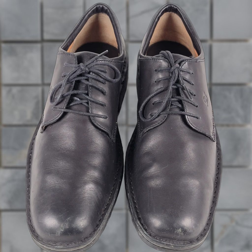 Born Born Fine Black Leather Lace-Up Oxfords US Men's Size US 14 EU 49 Dress Shoes Mens Leather Oxfords Square Toe Lace Up Shoes Men Size US 12 / EU 45 - 1 Thumbnail