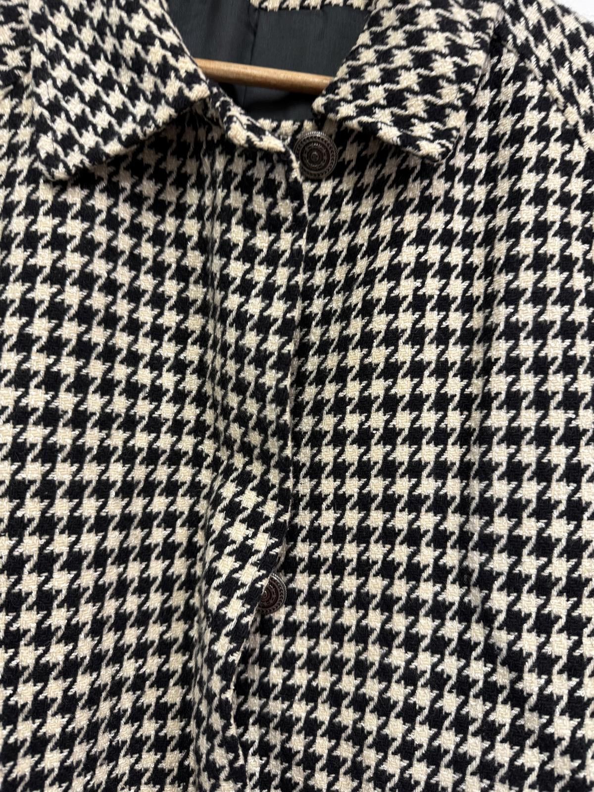 Other Strobeland Black and White Houndstooth Wool Coat Size 14 Size L / US 10 / IT 46 - 3 Thumbnail