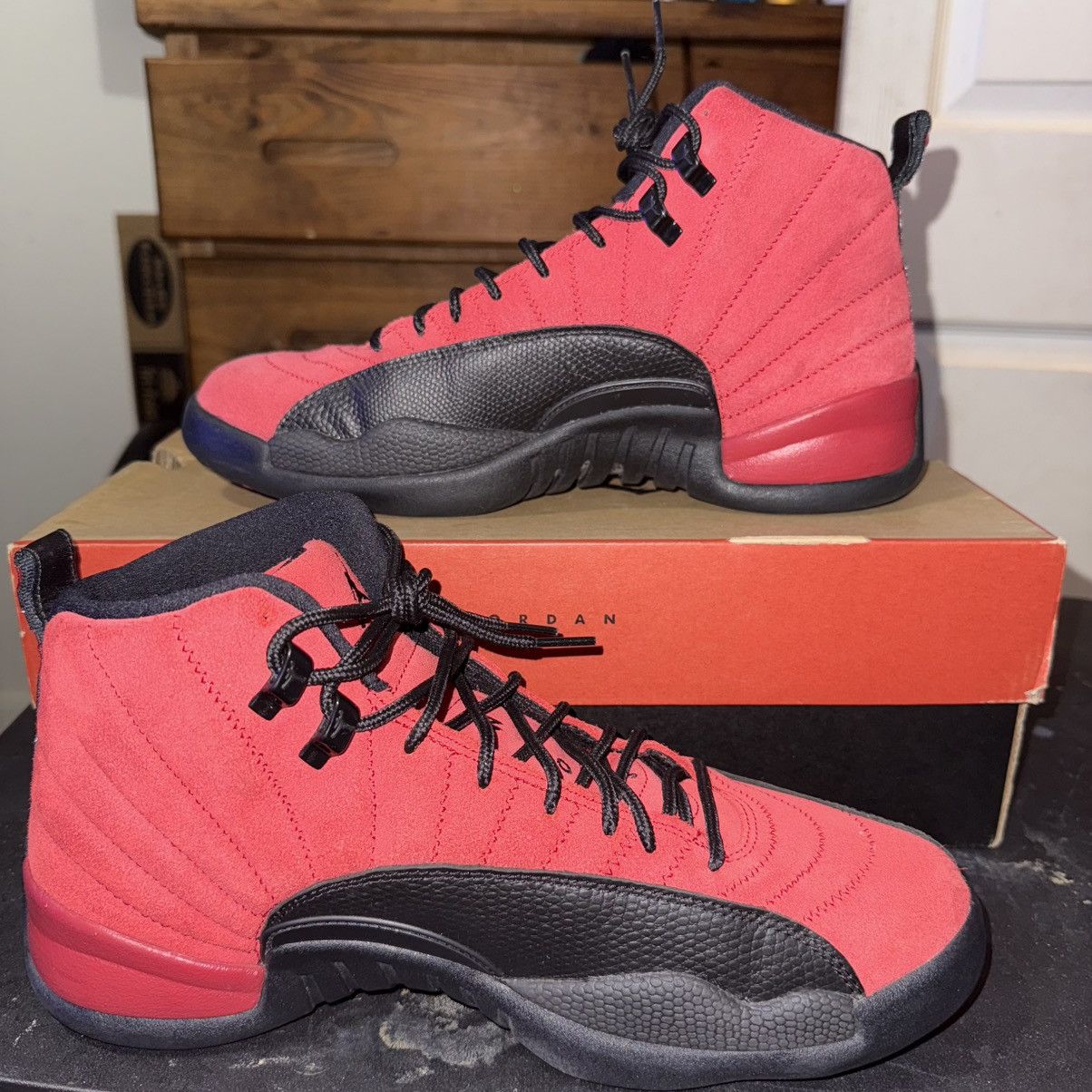 Jordan Brand × Nike × Vintage Jordan 12 “Reverse Flu Game” Size US 11 / EU 44 - 6 Thumbnail