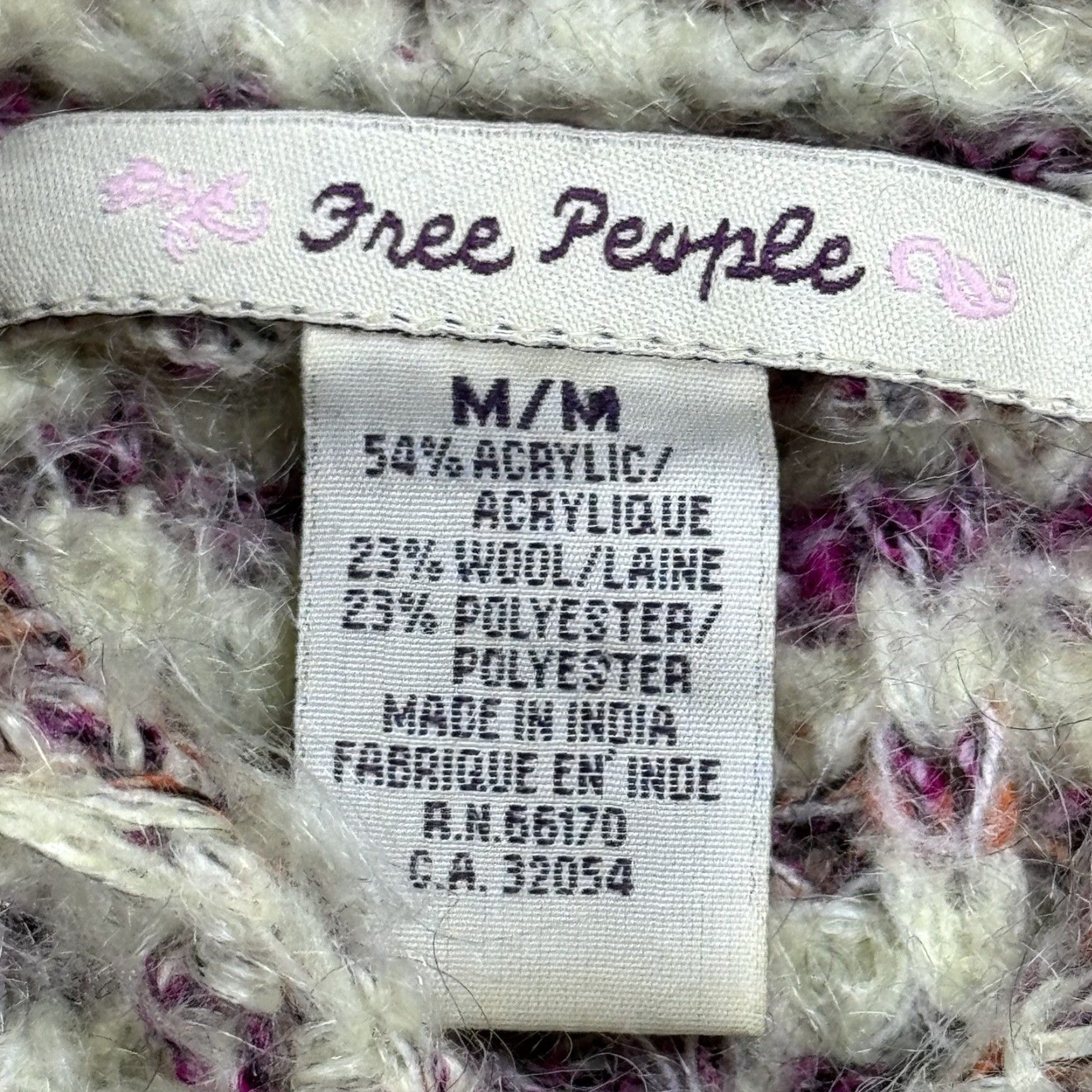 Free People FREE PEOPLE Cardigan Women M Multicolor Wool Blend Knit Striped Open Front Long Oversized Boho Bohemian Womens Size M / US 6-8 / IT 42-44 - 3 Thumbnail