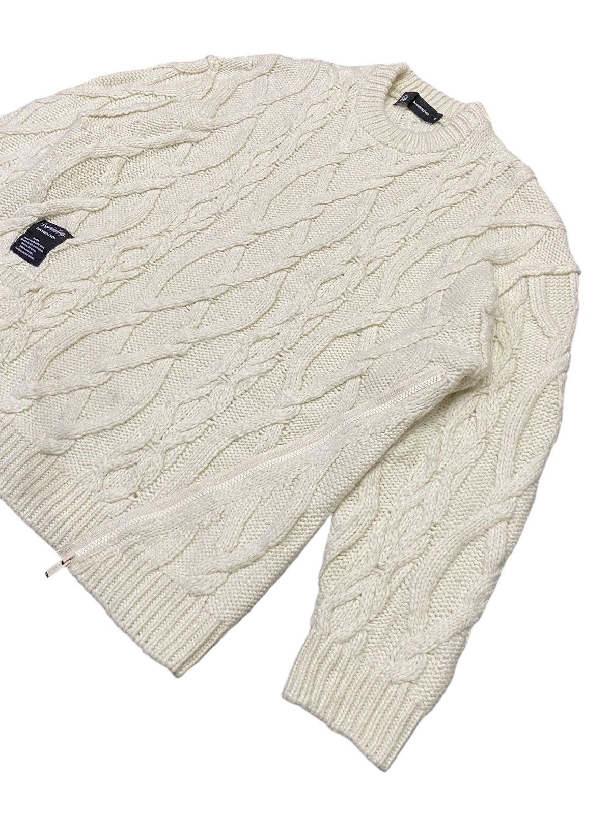 GU × Undercover Gu X Undercover Diagonal Zipper Coble Knit Sweater Size US M / EU 48-50 / 2 - 16 Thumbnail