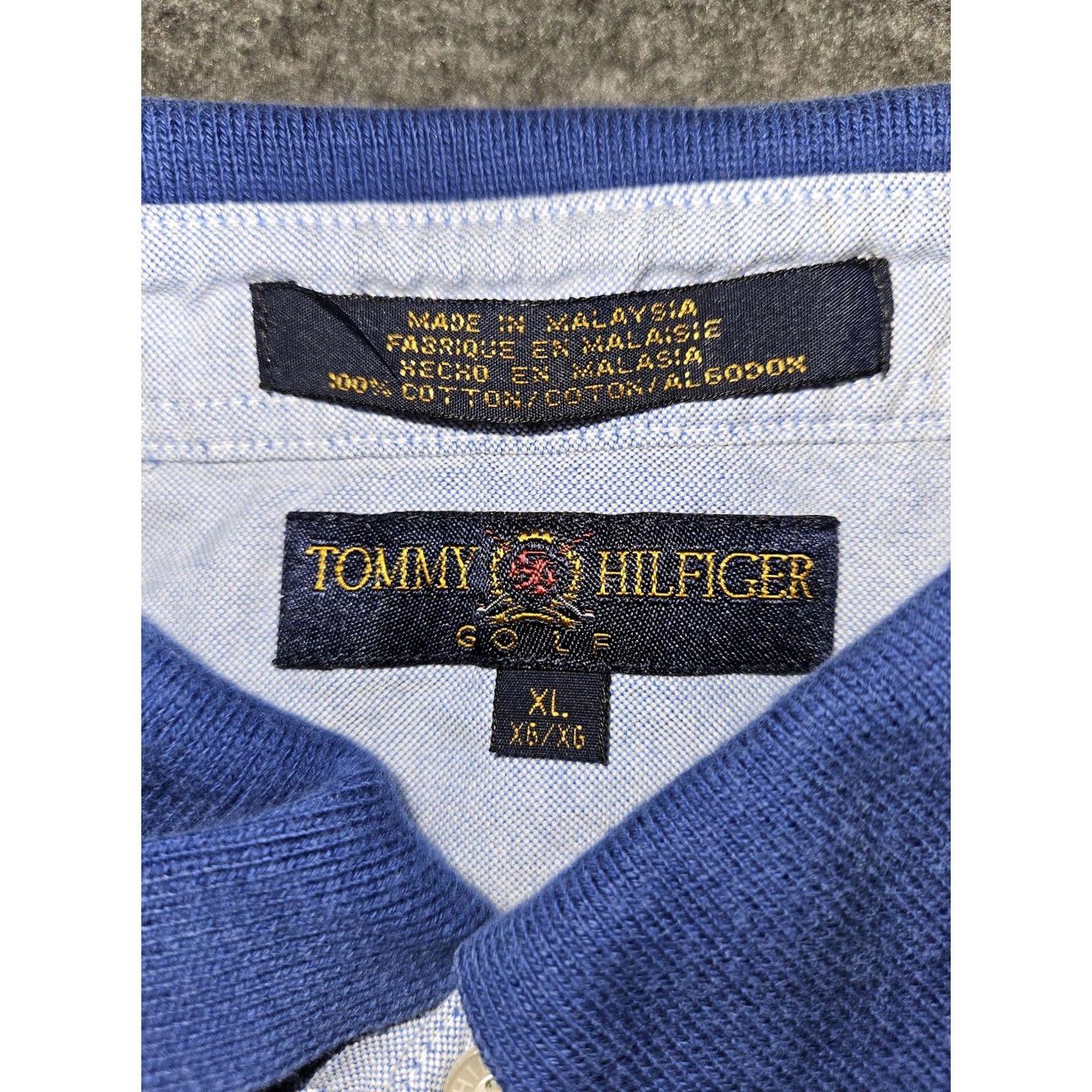 Tommy Hilfiger Tommy Hilfiger Golf Polo Shirt Mens XL Blue Cotton Embroidered Logo Short Sleeve Size US XL / EU 56 / 4 - 2 Thumbnail