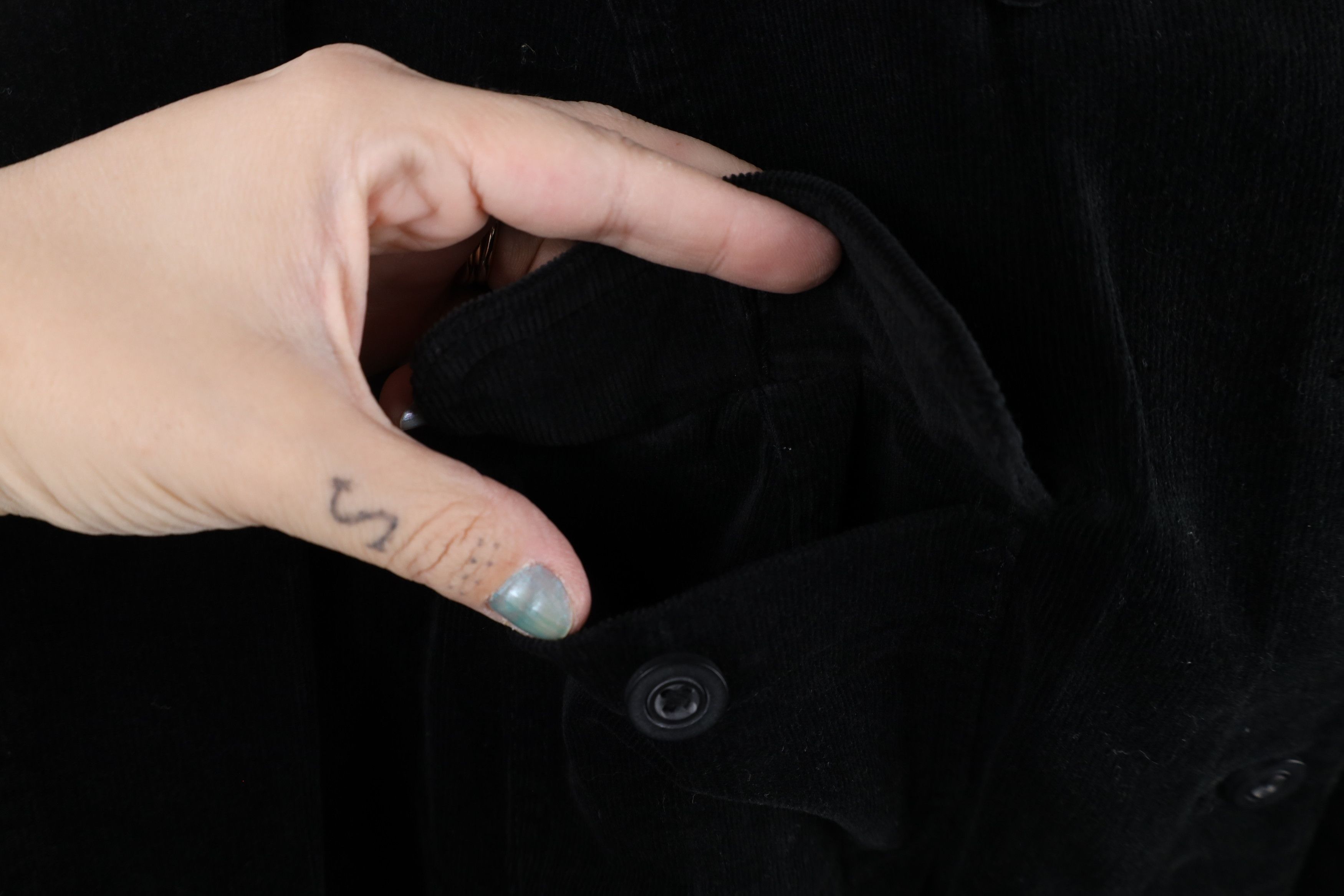 Vintage Vintage Y2K Streetwear Corduroy Full Button Jacket Black Size XXL / US 16-18 / IT 52-54 - 5 Thumbnail