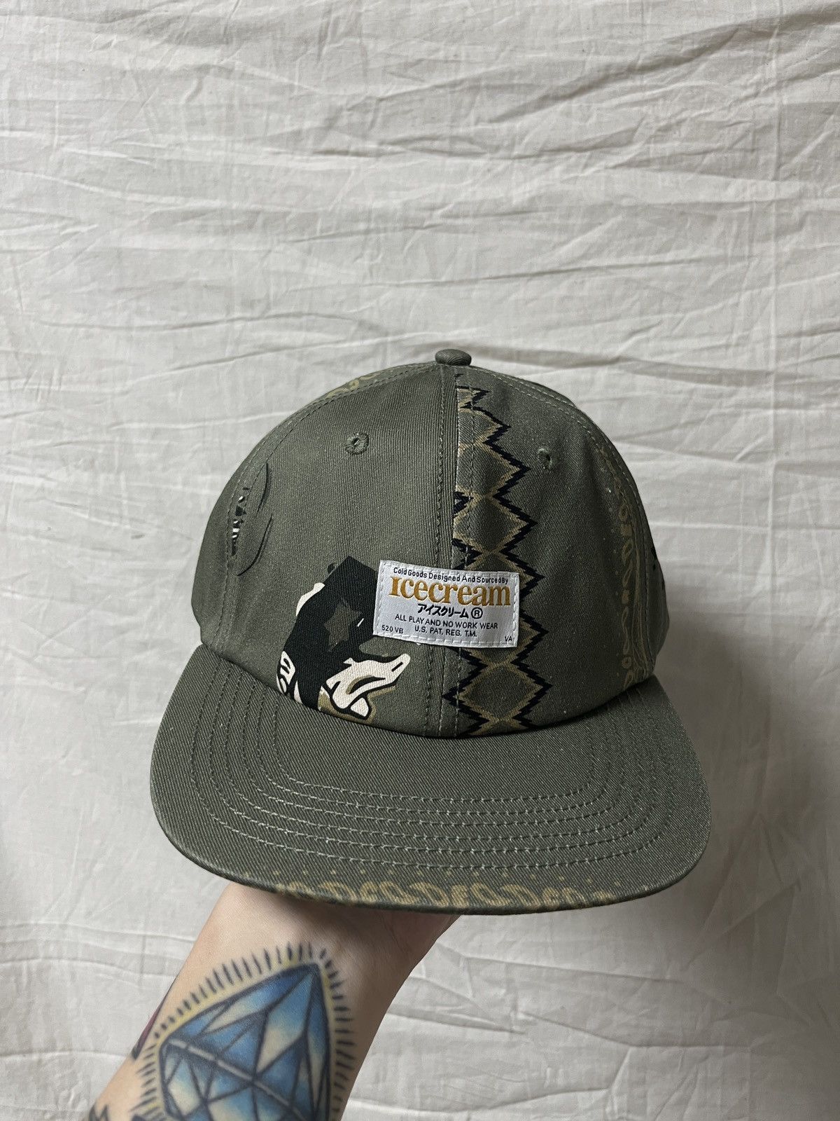 Billionaire Boys Club × Icecream Billionaire Boys Club BBC Ice Cream Green Paisley Snapback F Size ONE SIZE - 2 Thumbnail