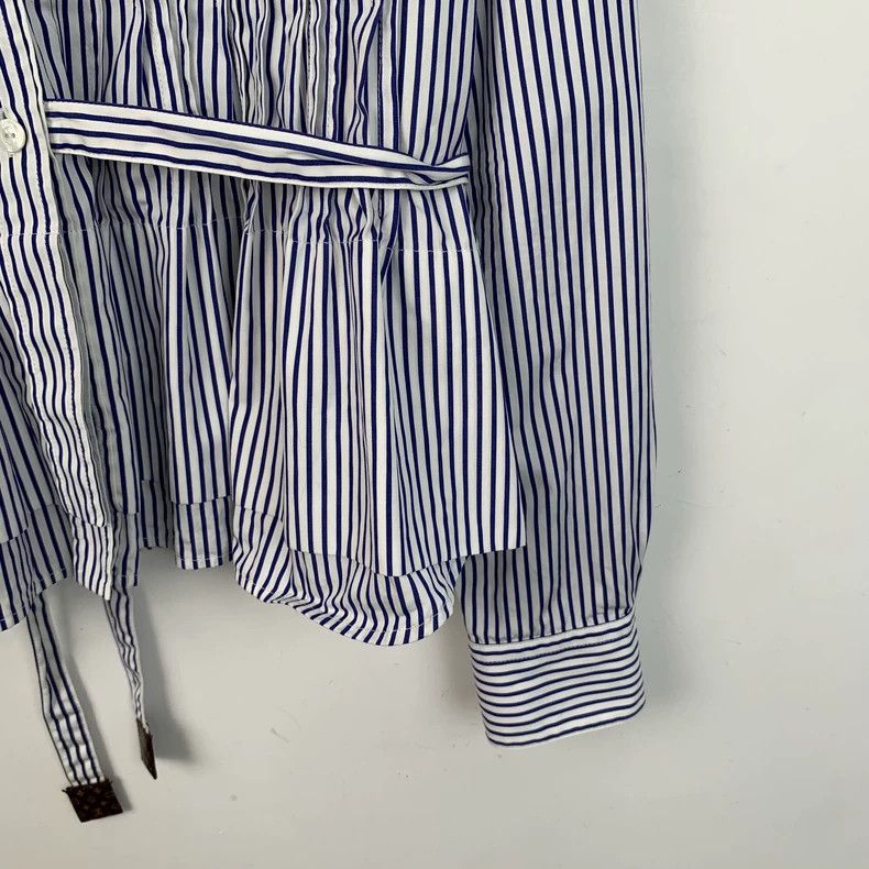 Louis Vuitton Louis Vuitton 22 Long Sleeve Shirt with Blue Vertical Stri Size XS / US 0-2 / IT 36-38 - 4 Thumbnail