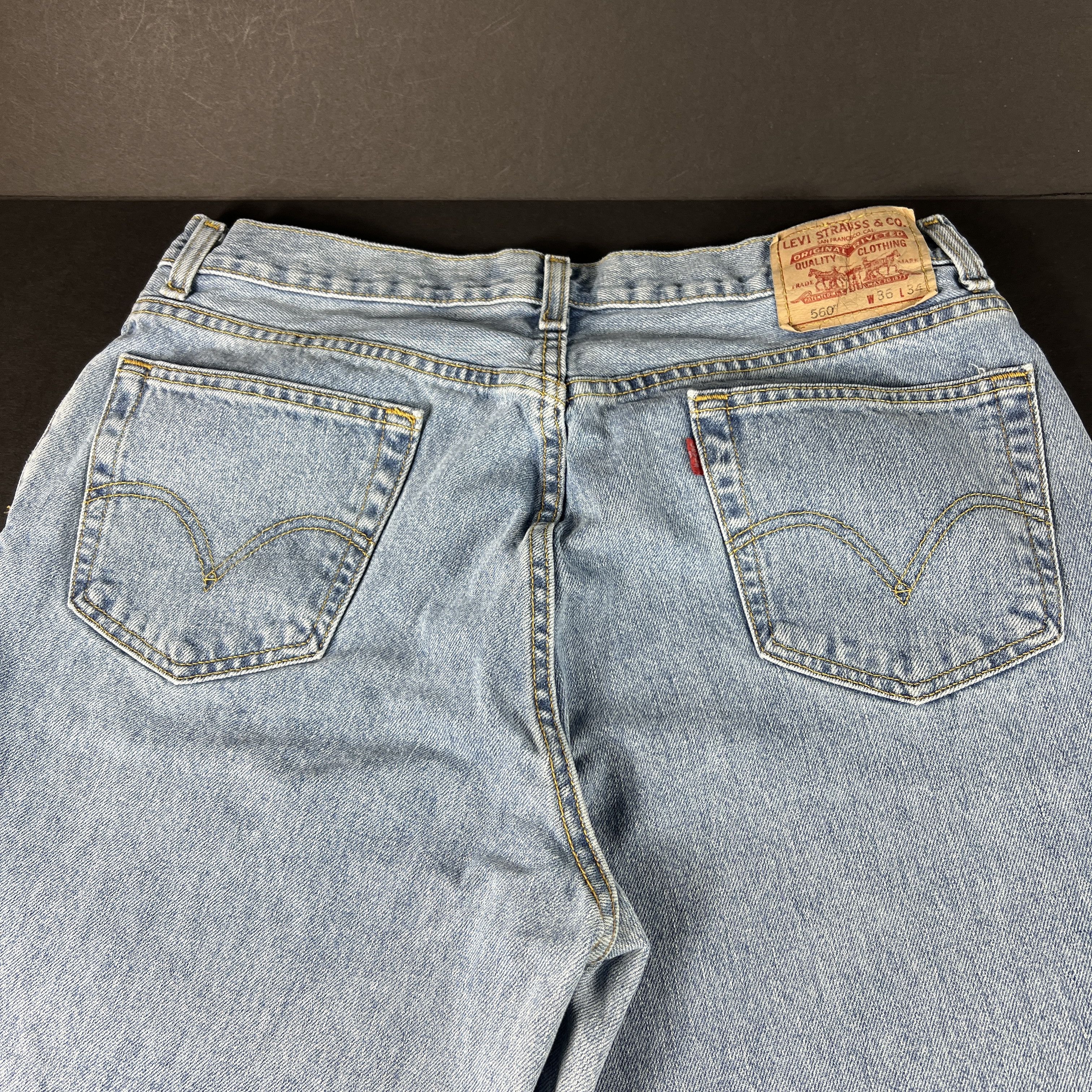 Levi's Y2K Levi's Jeans 560 Loose Tapered Blue Faded Cotton Denim Size US 36 / EU 52 - 12 Thumbnail