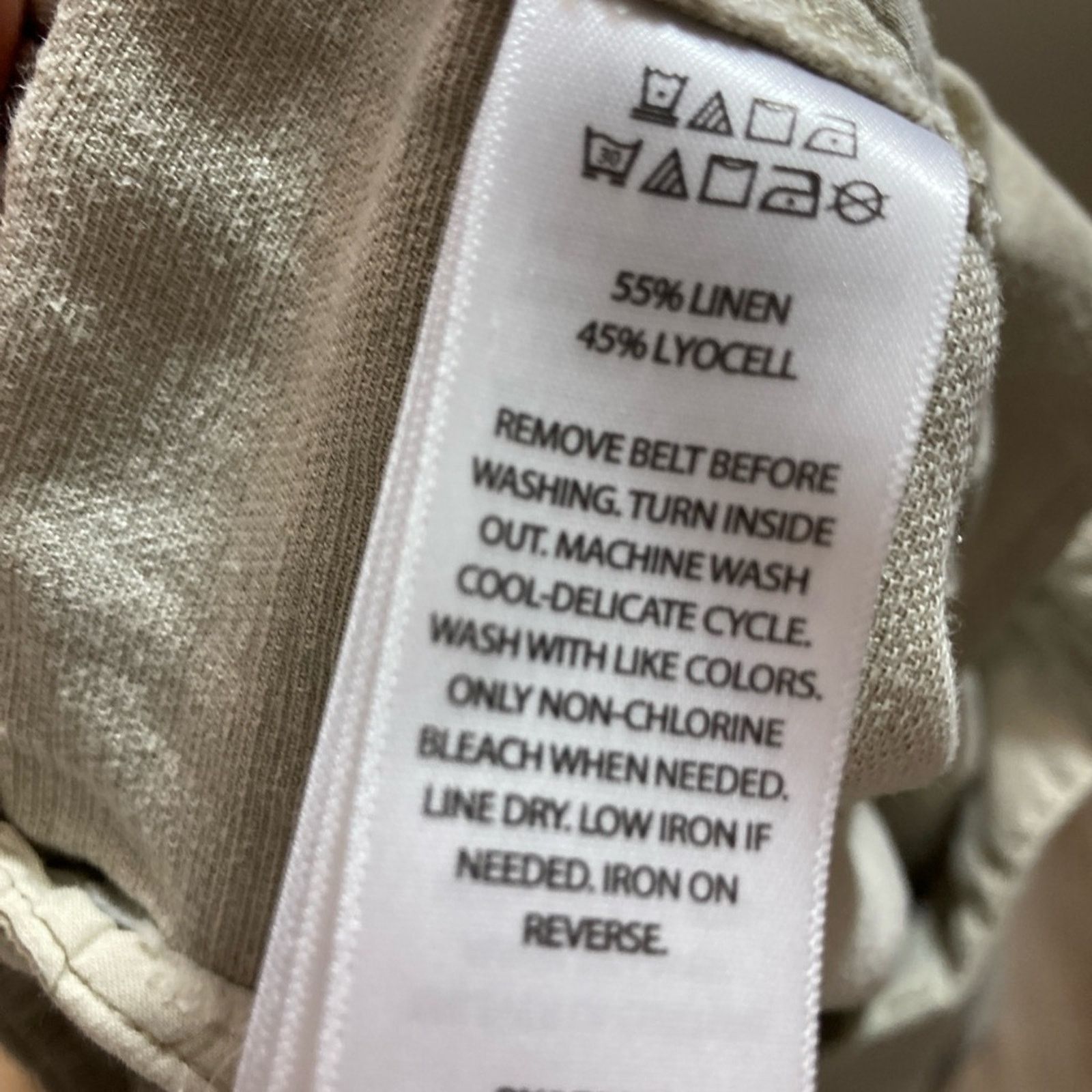 Nicole Miller Nicole Miller Linen Lyocell Cuffed Khaki Tan Cargo Pants Size 30" / US 8 / IT 44 - 10 Thumbnail