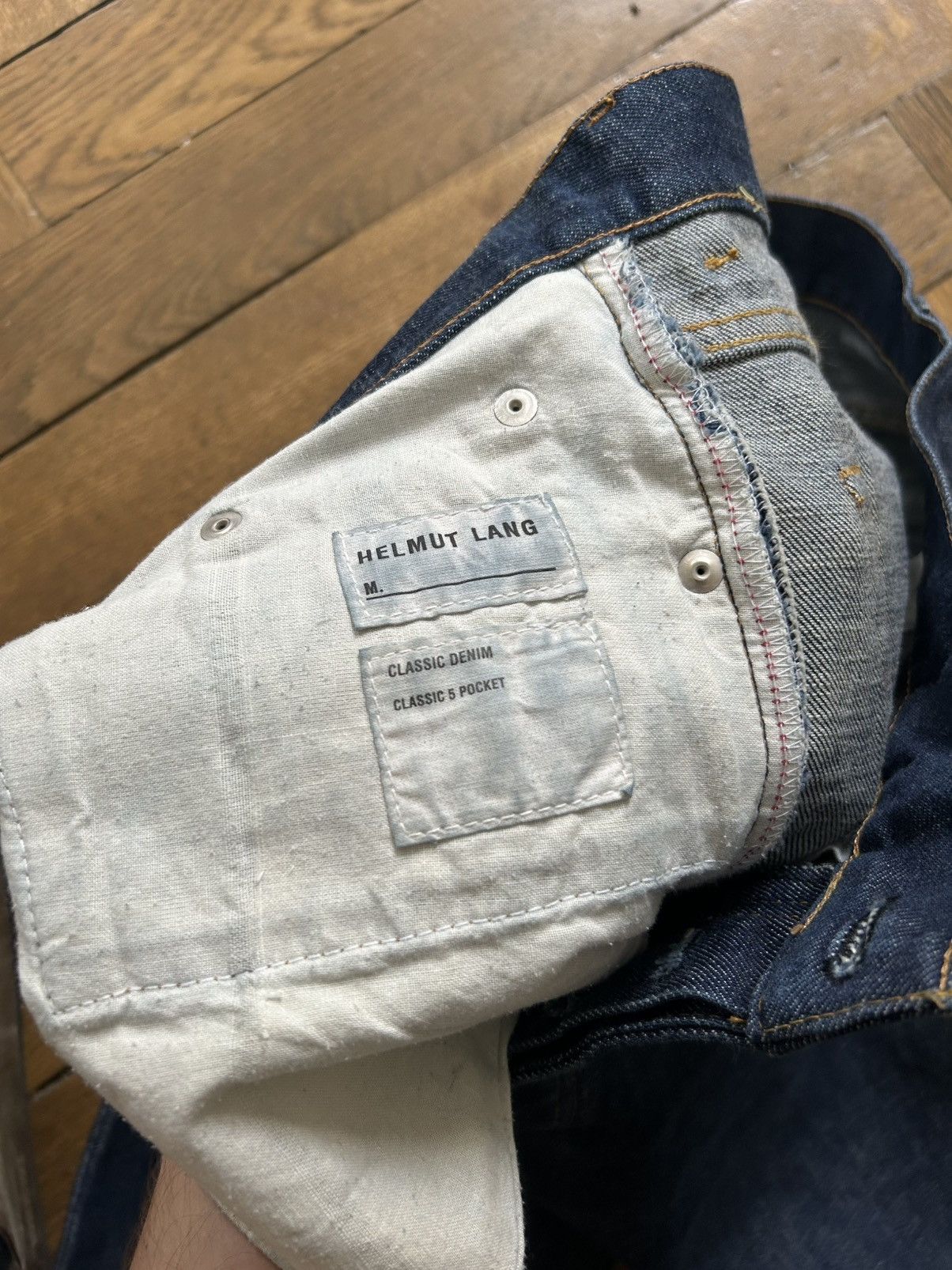 Helmut Lang Classic 5 Pocket Raw Denim Size US 34 / EU 50 - 3 Thumbnail