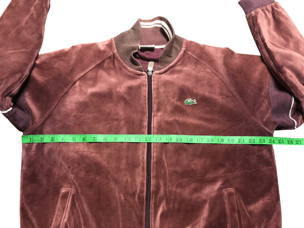 Lacoste Lacoste Velvet Sweater Zipper Jacket Sunfaded Distressed Size US L / EU 52-54 / 3 - 16 Thumbnail