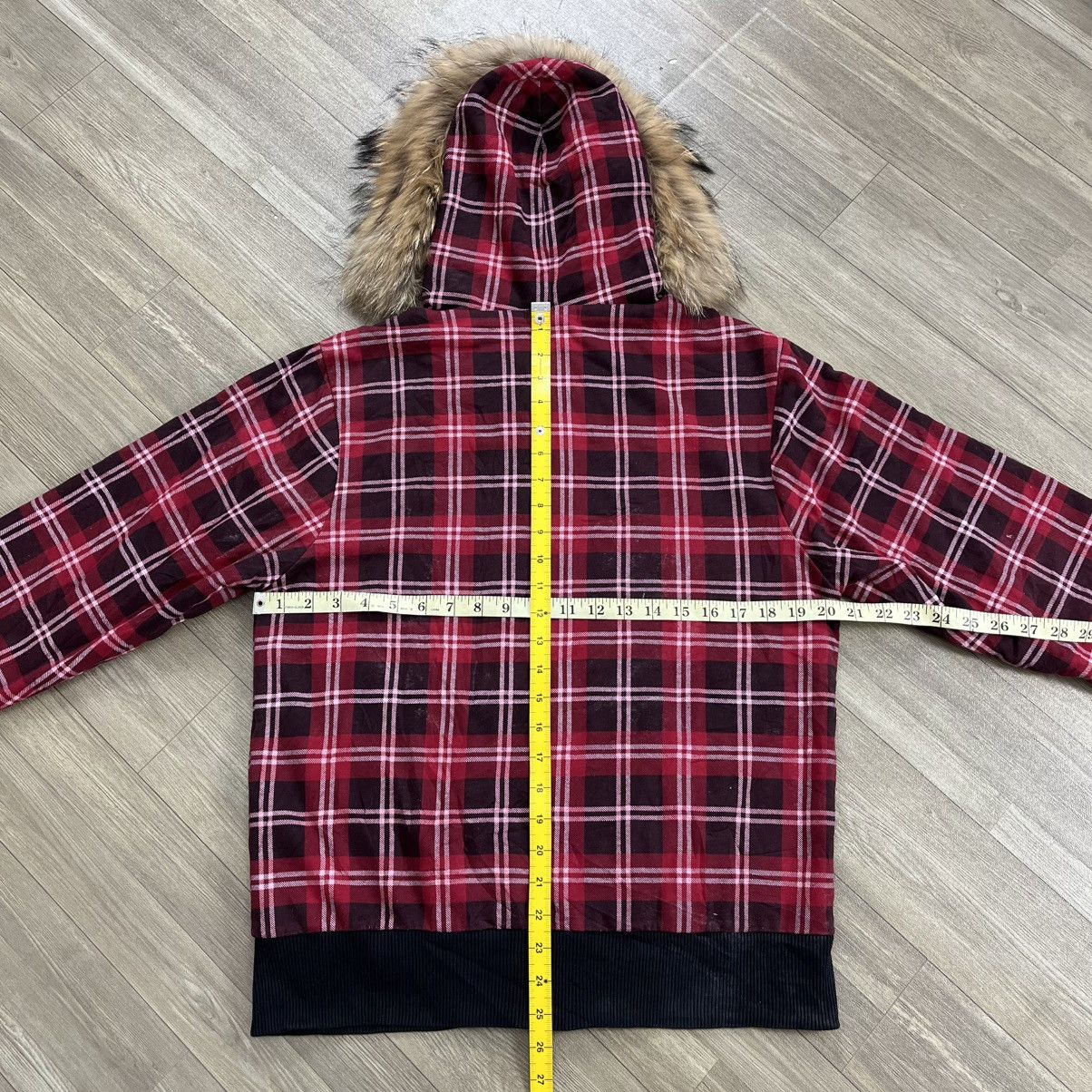 Japanese Brand 2000s Detective Struct Plaid Punk Style Zip Faux Fur Hoodie Size US L / EU 52-54 / 3 - 16 Thumbnail