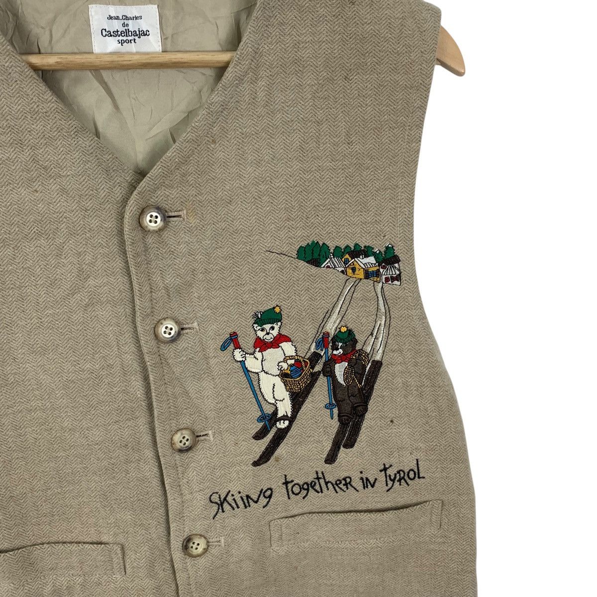 Jean Charles De Castelbajac Vintage 90s JEAN CHARLES CASTELBAJAC Skiing Tyrol Vest Size S / US 4 / IT 40 - 6 Thumbnail
