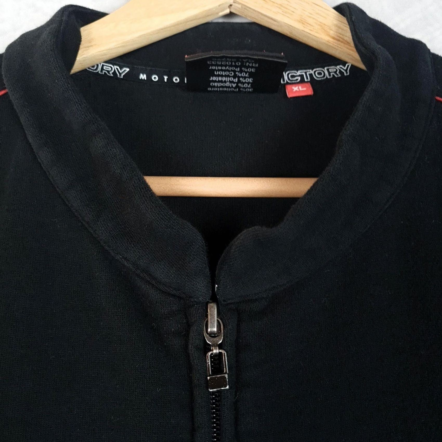 Vintage Victory Motorcycles Jacket Mens XL Black Distressed Embroidered Zip Full Zip Pockets Stand-Up Collar Autumn Casual Riding US Logo Size US XL / EU 56 / 4 - 4 Thumbnail