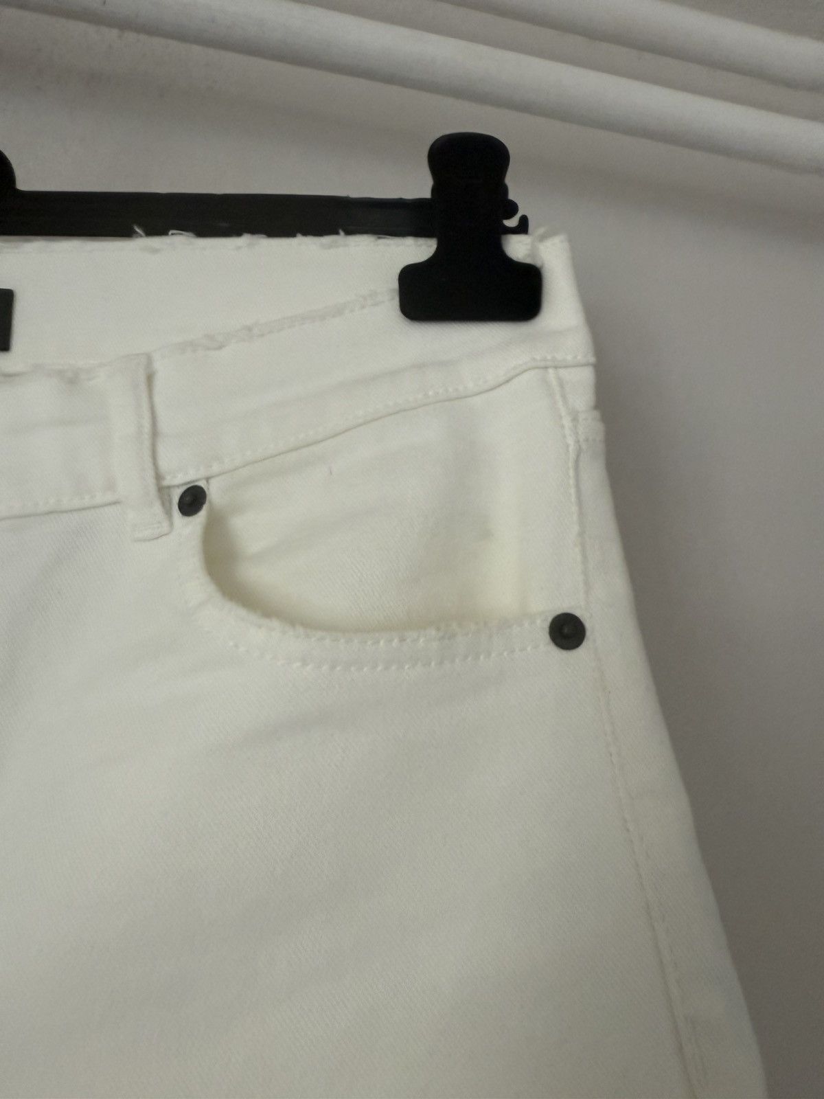 Balenciaga White Denim Jeans with Raw Hem Detail Size US 34 / EU 50 - 7 Thumbnail