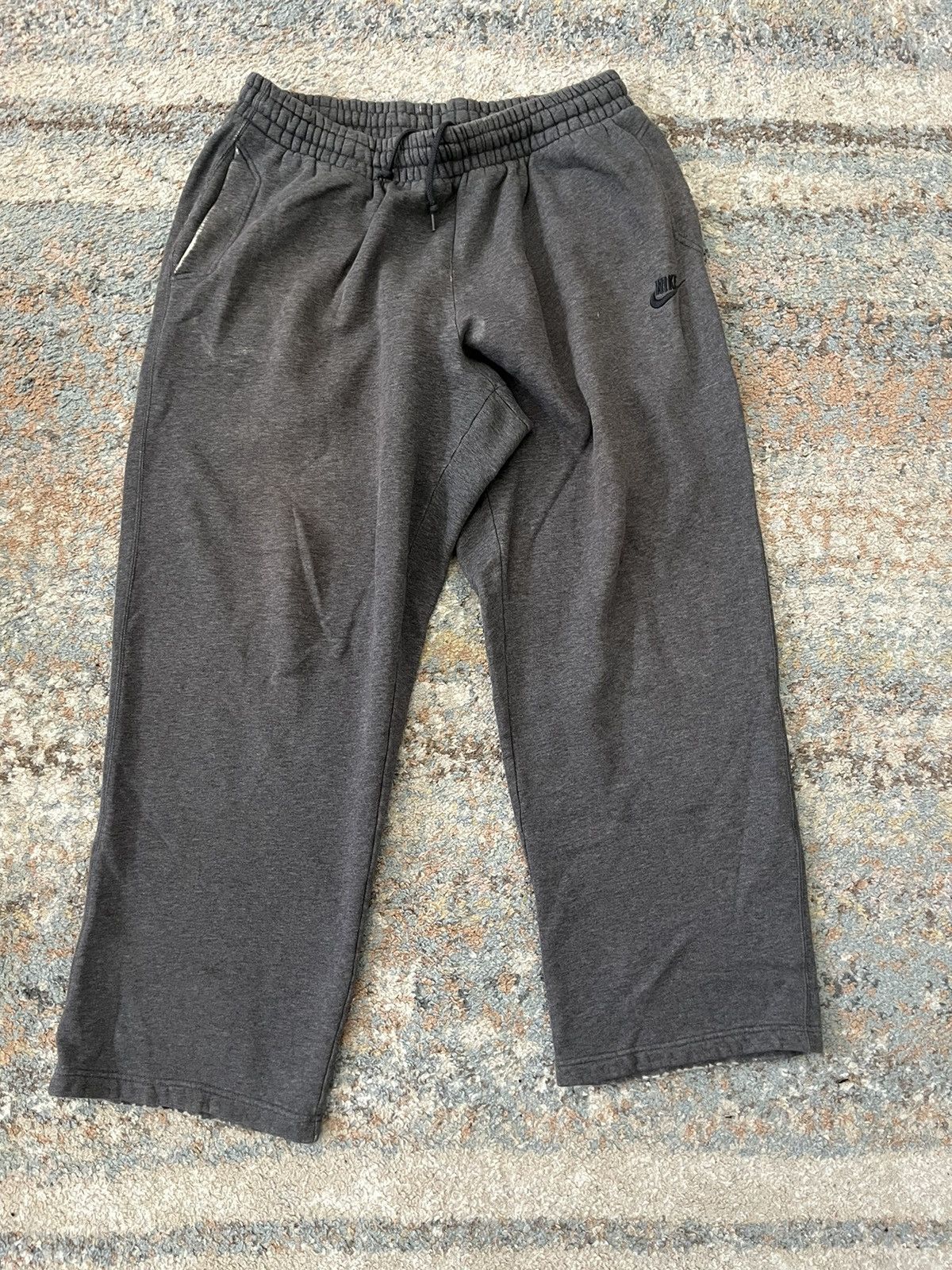 Nike × Vintage VTG Nike Sweat Pants XL Grey Y2K Size US 32 / EU 48 - 1 Thumbnail
