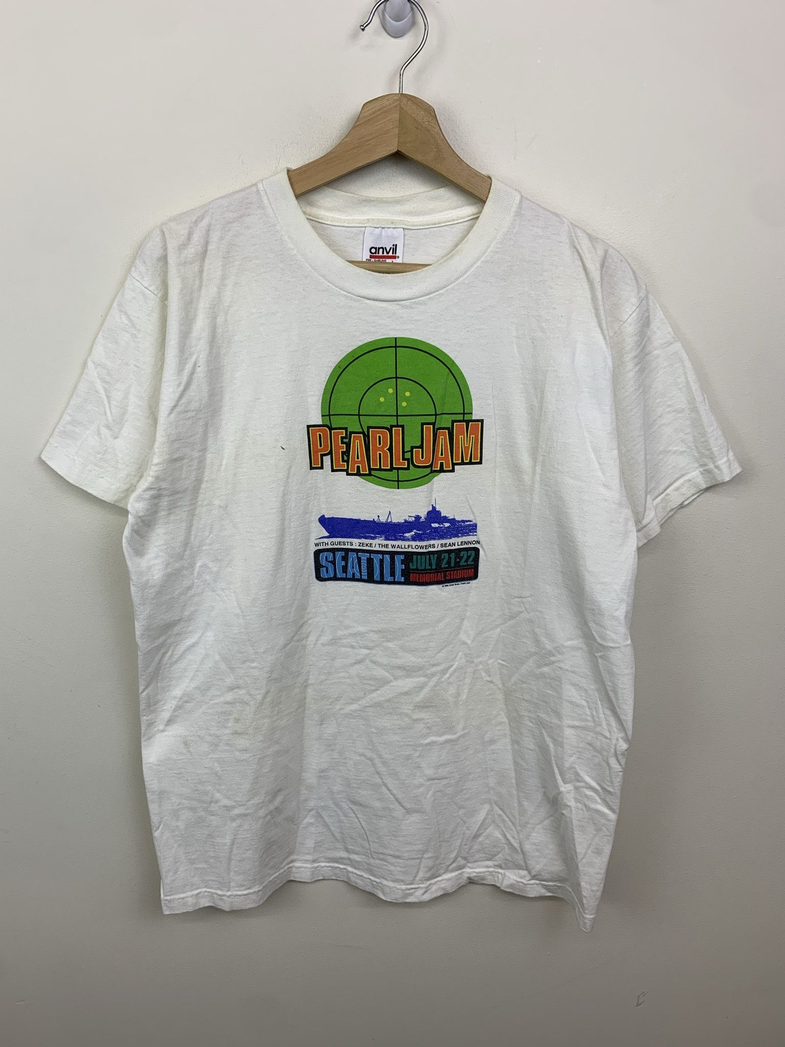 Other Vintage 1996 Pearl Jam Single Stitch Band Tee Rare Tour Tee Size L Size US L / EU 52-54 / 3 - 1 Thumbnail