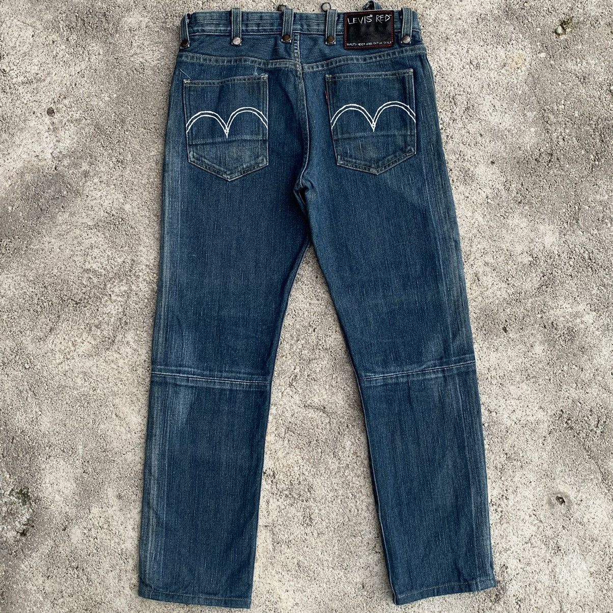 Levi's Vintage Y2K Levis Red CDG Style Thick Denim Jeans W30 Size US 30 / EU 46 - 2 Thumbnail