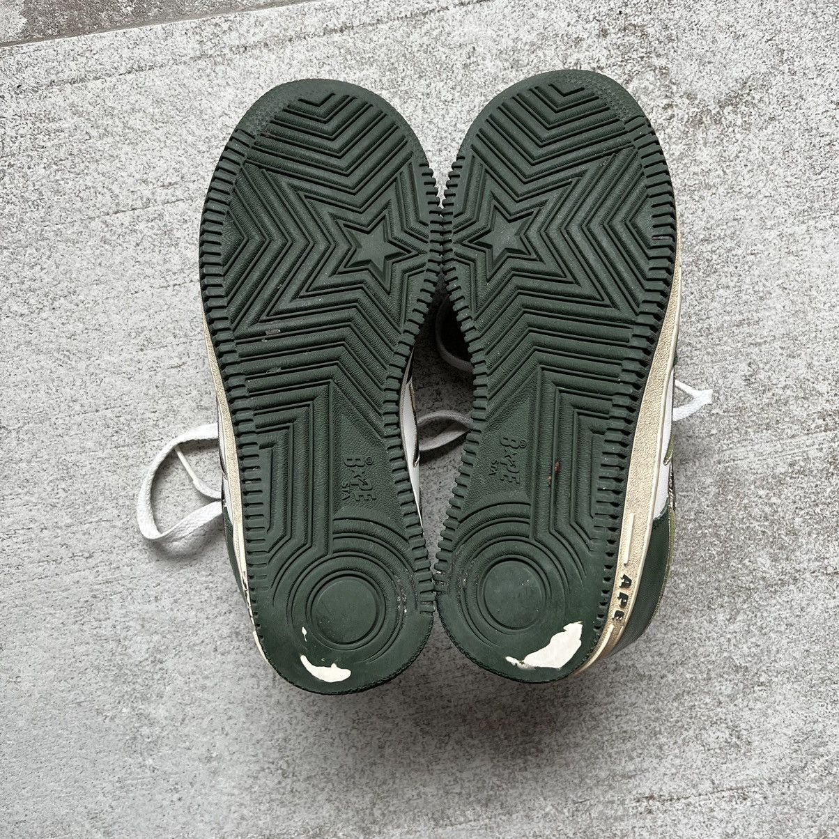 Bape A Bathing Ape BAPE 1st Camo Green Leather Bapesta Size US 5.5 / EU 38 - 8 Thumbnail