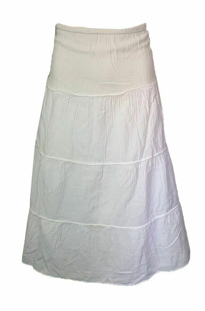 Designer Pre Owned White Hand Made Slip M Size 32" / US 10 / IT 46 - 1 Thumbnail