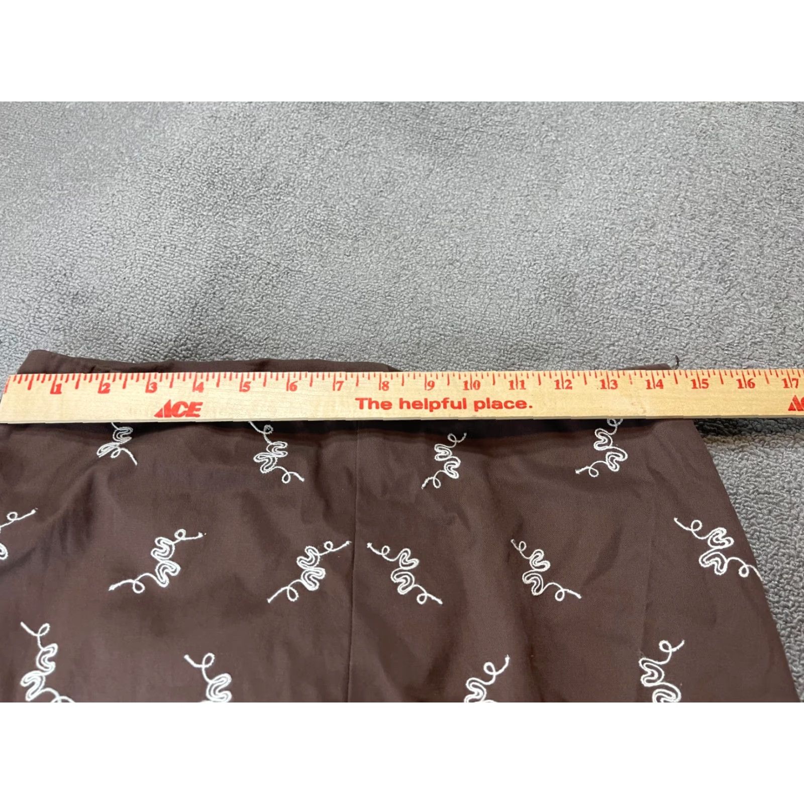 Jones New York Jones New York Pants Womens Size 6 Brown Floral Pattern Straight Leg Ankle Front Flat Pockets Casual Size 28" / US 6 / IT 42 - 3 Thumbnail