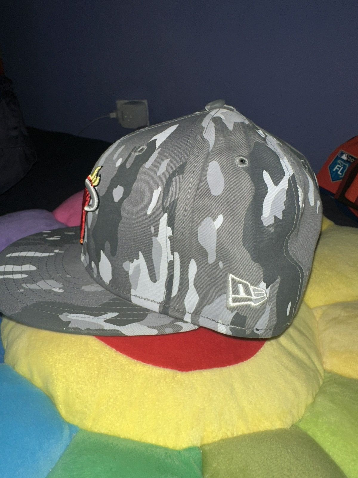 NBA Miami Heat grey winter camo fitted Size ONE SIZE - 2 Thumbnail