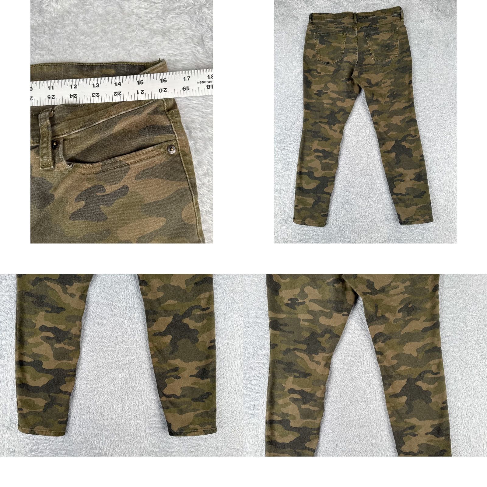 Gap GAP Jeans Womens 31 Green Denim Camo Legging Tapered Mid Rise Cotton Blend 31x26 Jeans Size 24" / US 00 / IT 34 - 9 Thumbnail