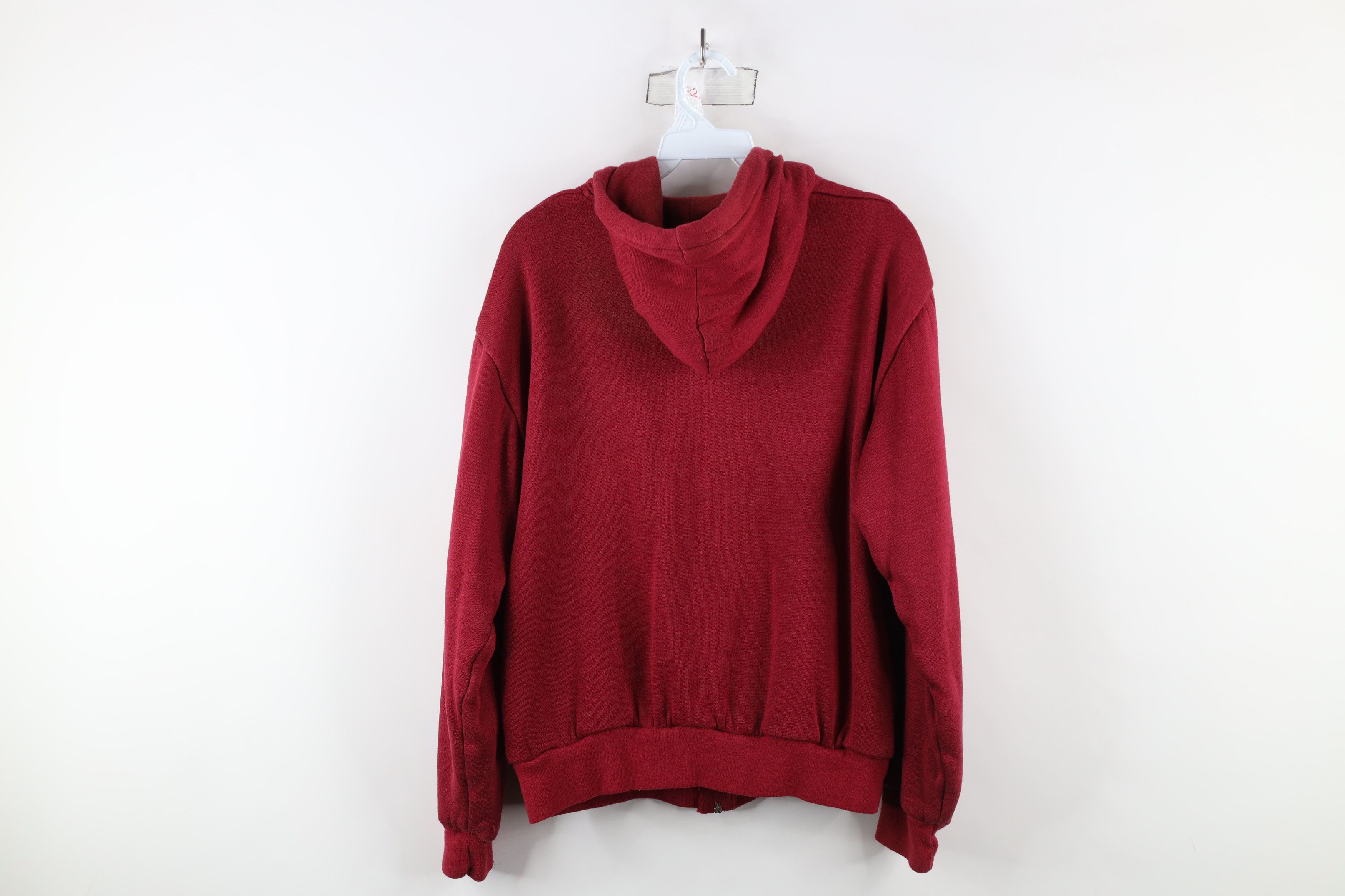 Vintage Vintage 90s Streetwear Waffle Knit Lined Full Zip Hoodie Size US M / EU 48-50 / 2 - 12 Thumbnail