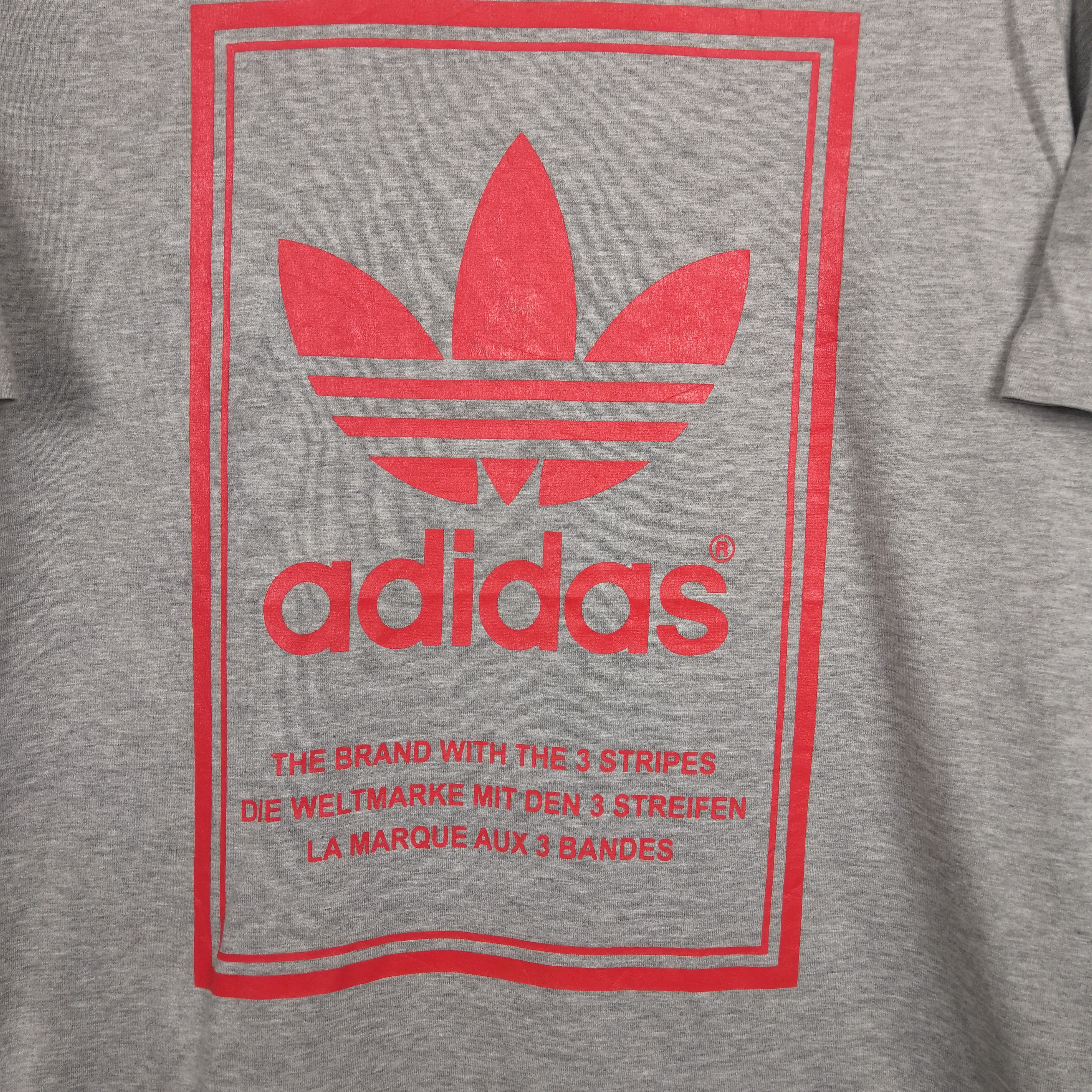 Adidas Vintage 90s Adidas T-Shirt Adidas Mirror Print Trafoil Tees Size US L / EU 52-54 / 3 - 5 Thumbnail