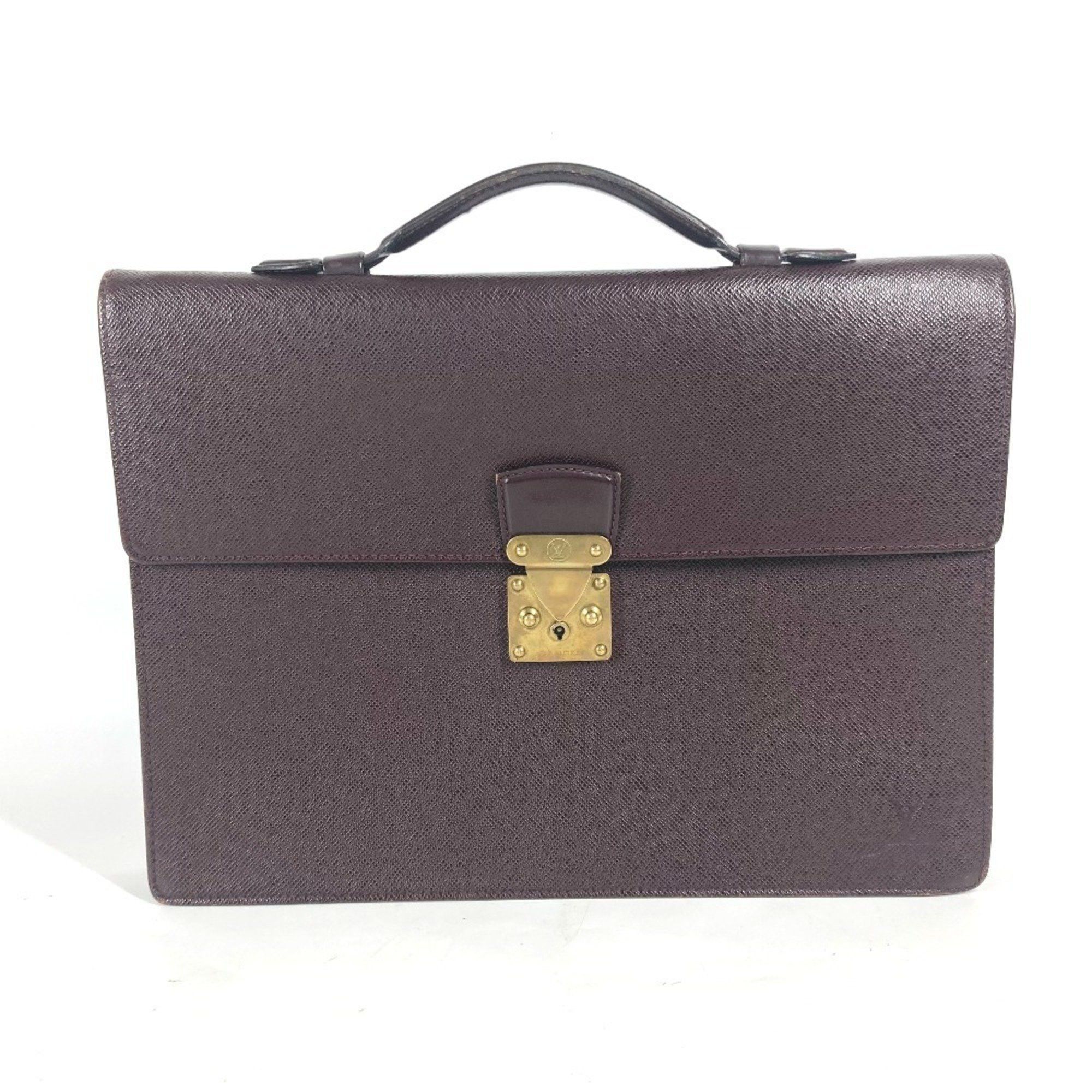 Louis Vuitton LOUIS VUITTON M30076 Taiga Serviette Clado Document Bag Briefcase Business Leather Men's Acajou Wine Red Size ONE SIZE - 1 Thumbnail