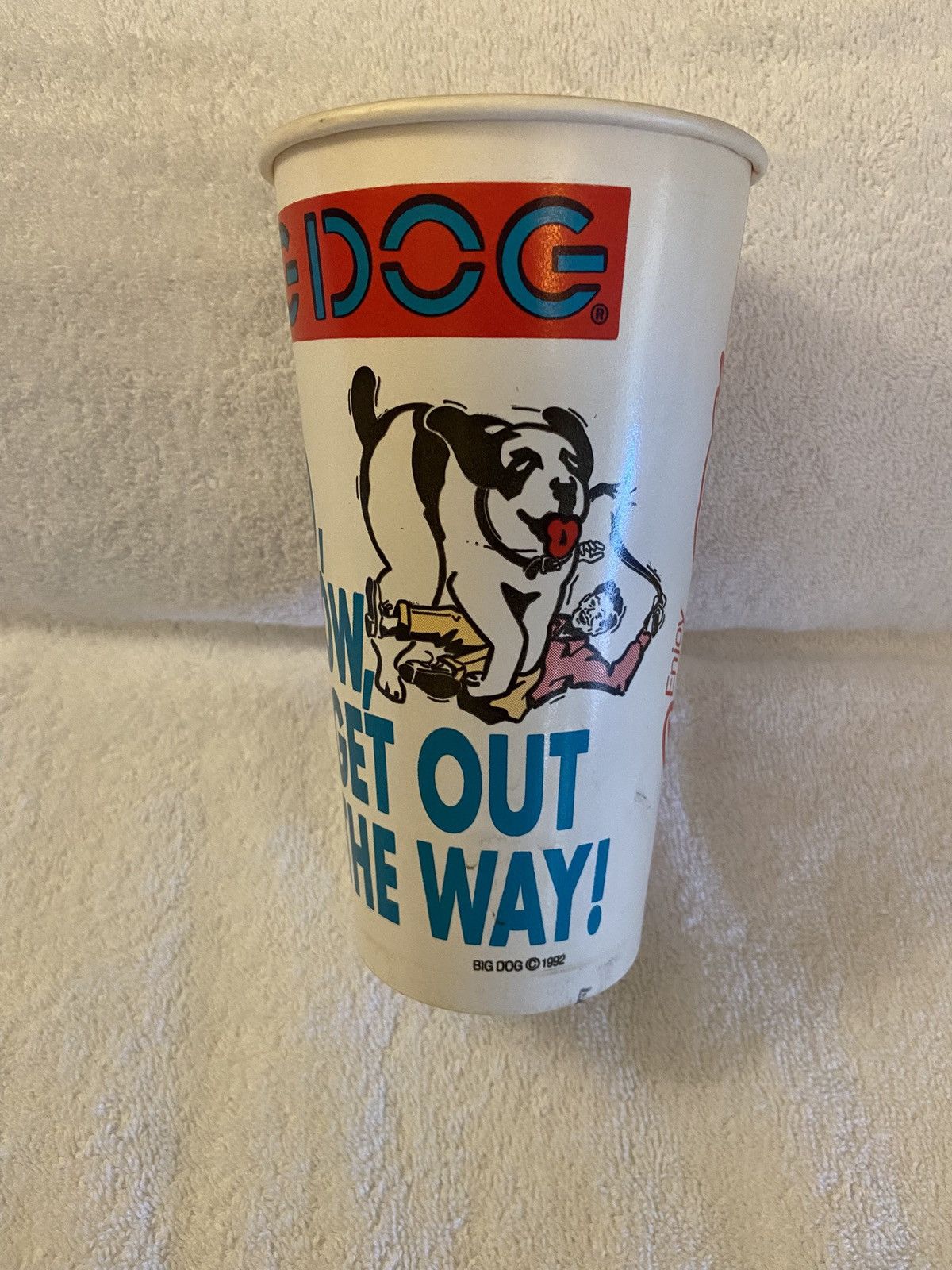 Big Dogs Big Dog Burger King Coca Cola 1992 Promo Cup Lead, Follow Size ONE SIZE - 3 Thumbnail