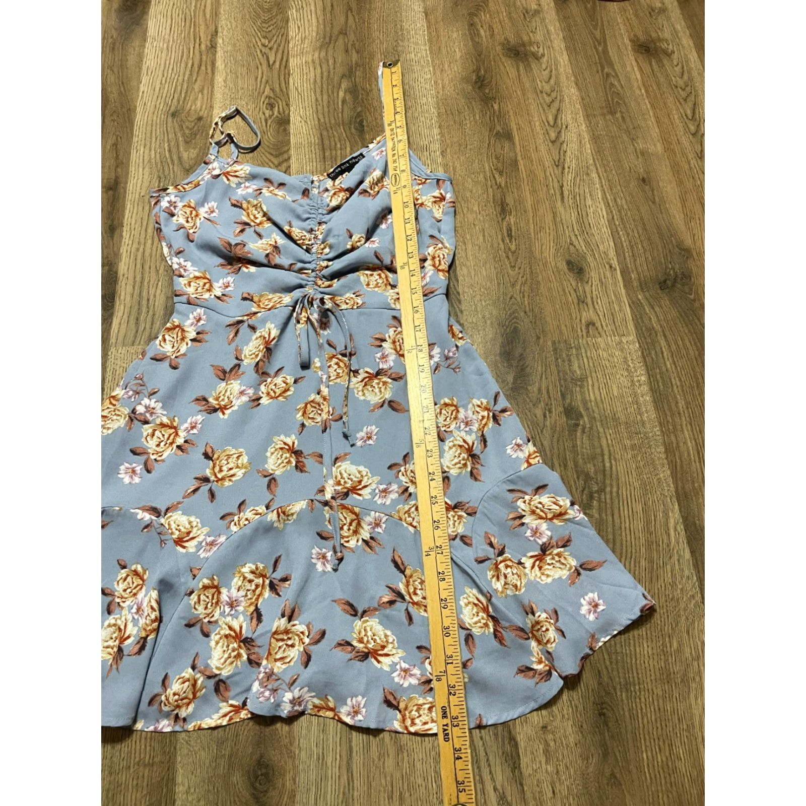 Vintage Three Pink Hearts Dress Women's Small Blue Pink White Floral V-Neck Size S / US 4 / IT 40 - 5 Thumbnail