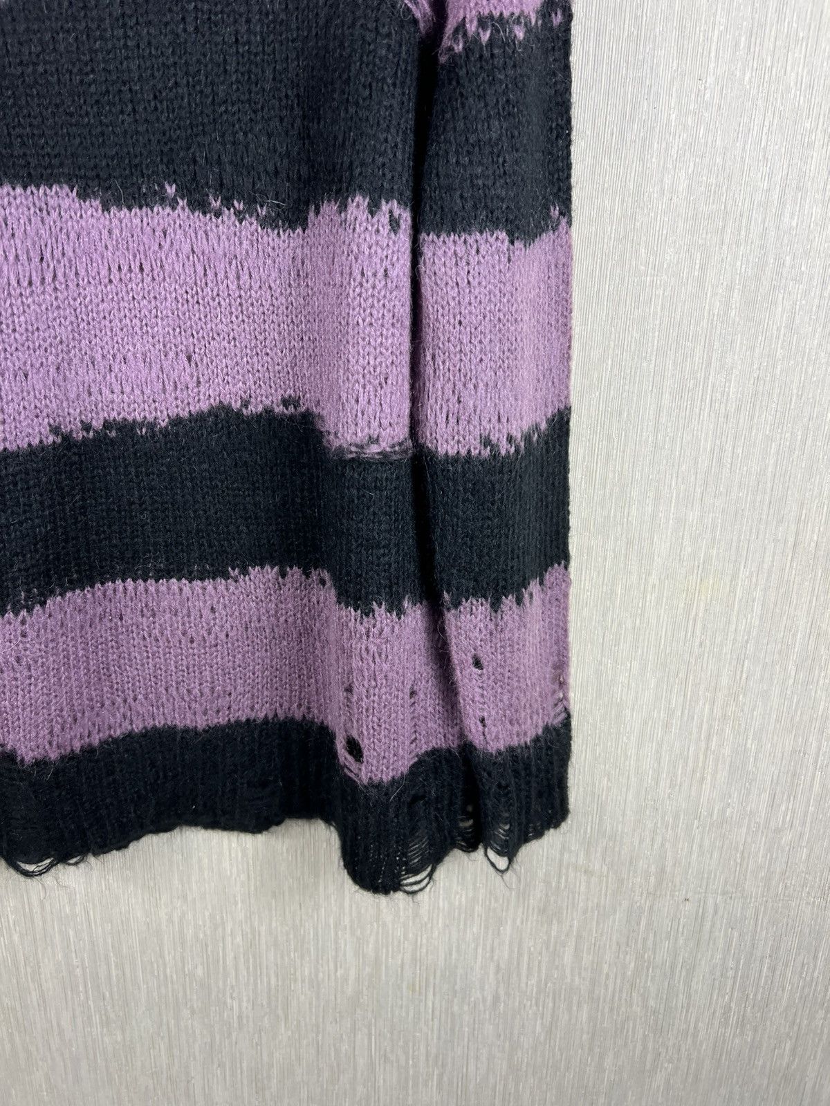Acne Studios Acne Studios distressed open knit sweter striped Kurt Cobain Size US M / EU 48-50 / 2 - 5 Thumbnail