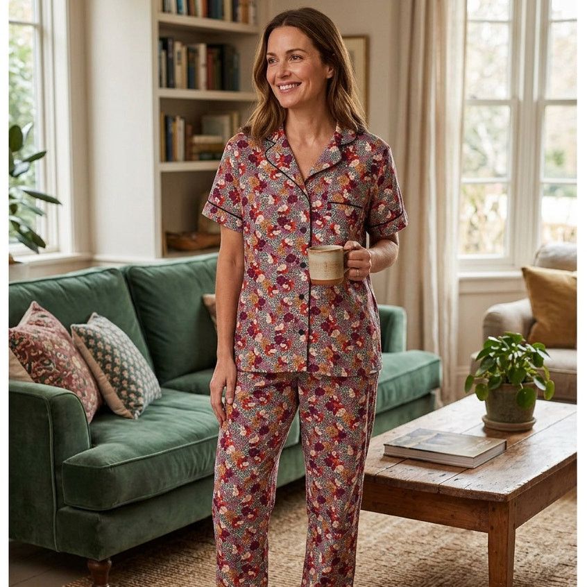 Jockey Jockey Floral Soft Touch Luxe Pajama Top, L Size ONE SIZE - 2 Thumbnail