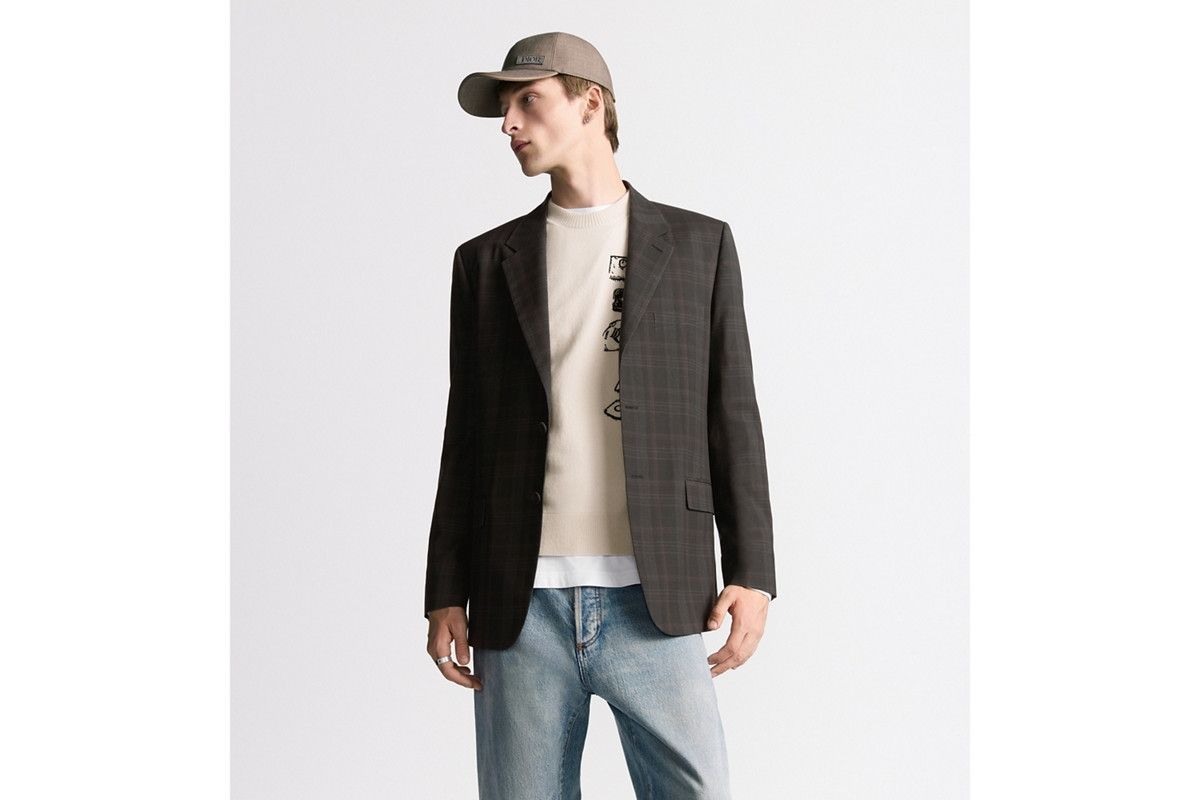 Dior o1bcso1str0326 Classic Checkered Jacket in Black Size US L / EU 52-54 / 3 - 3 Thumbnail